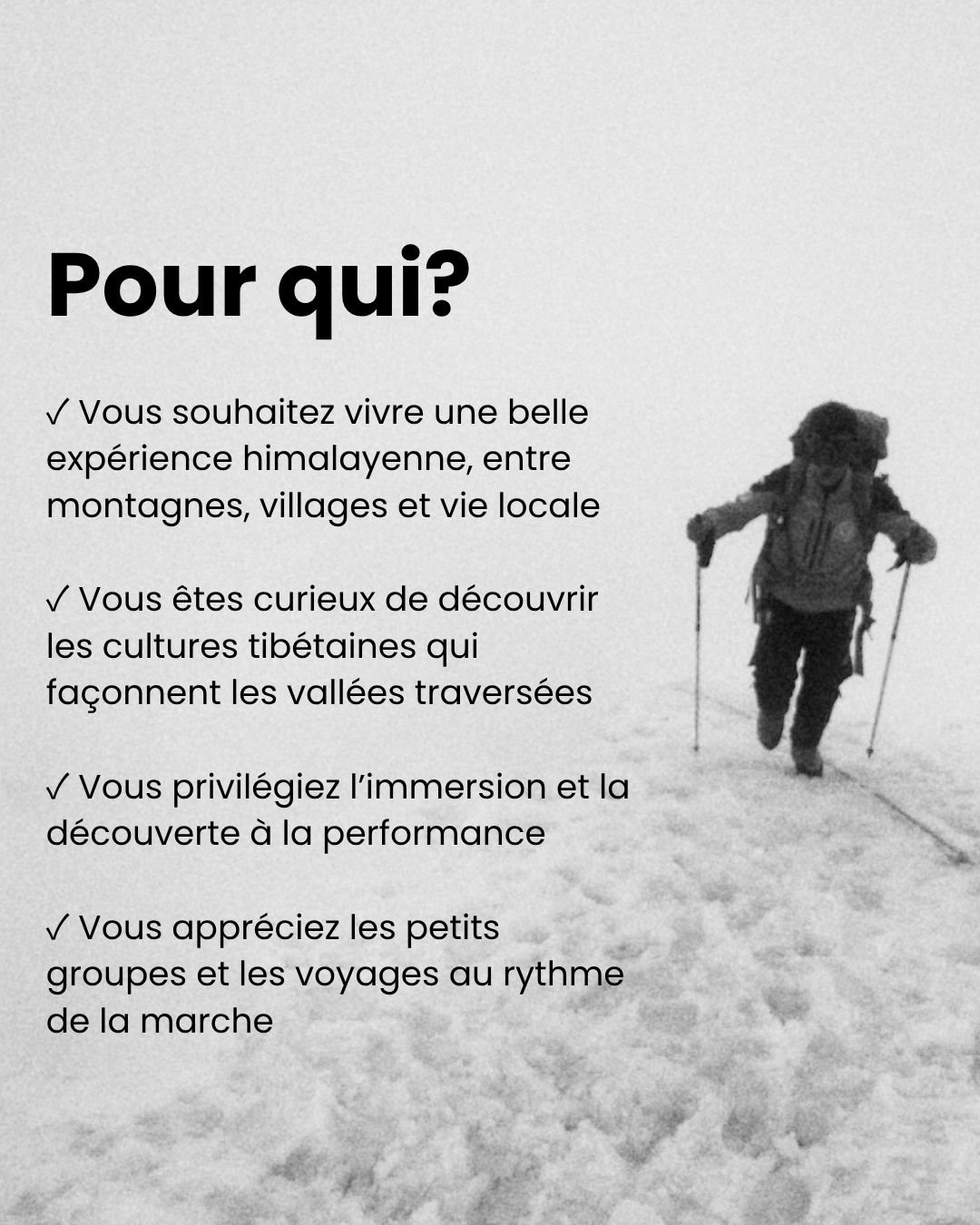 encadré expliquant pour qui est la trek de la route du sel au Népal.