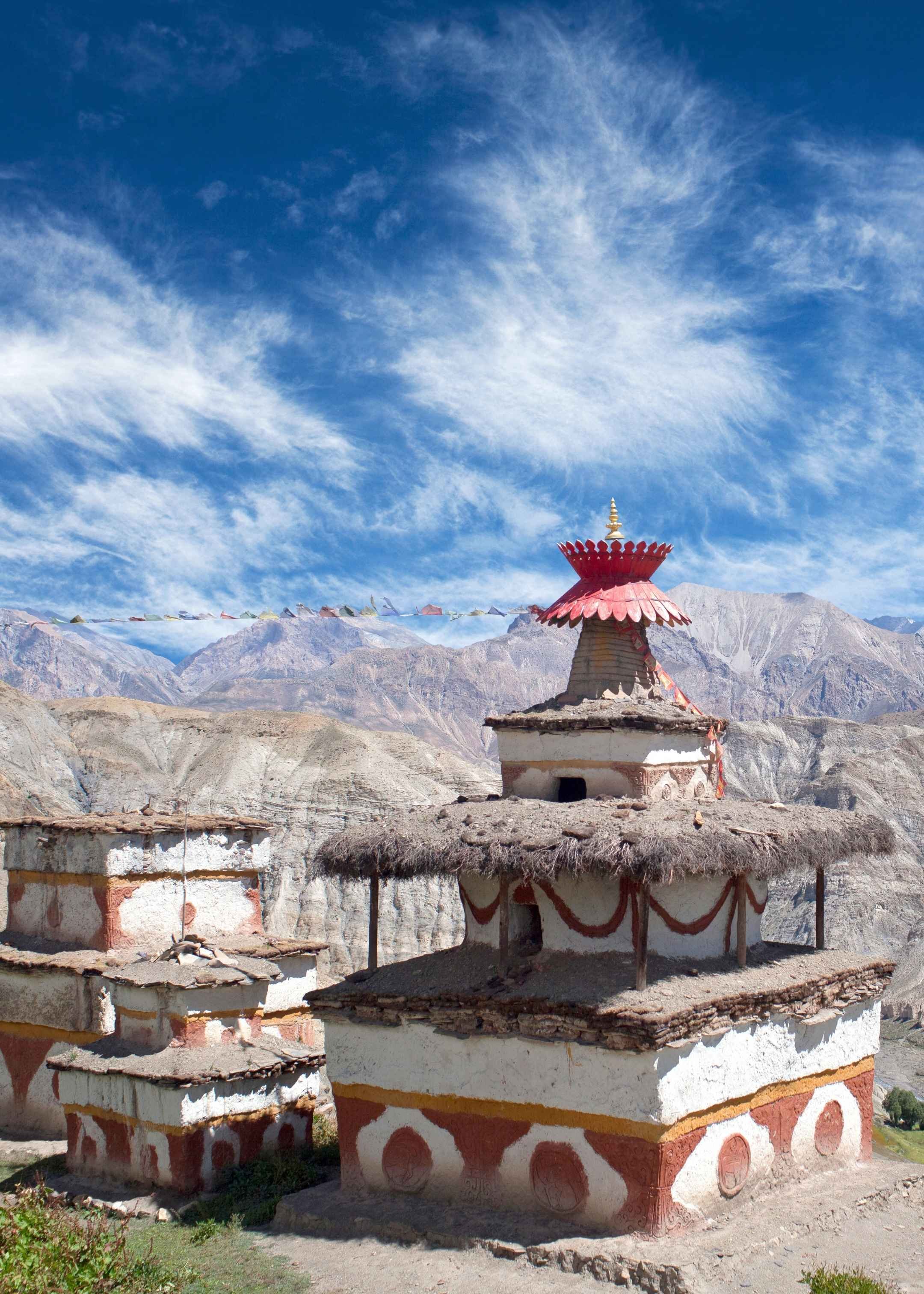 Stupa Bon située dans la région du Haut Dolpo