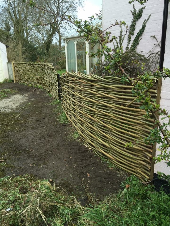 Beautiful woven willow fence