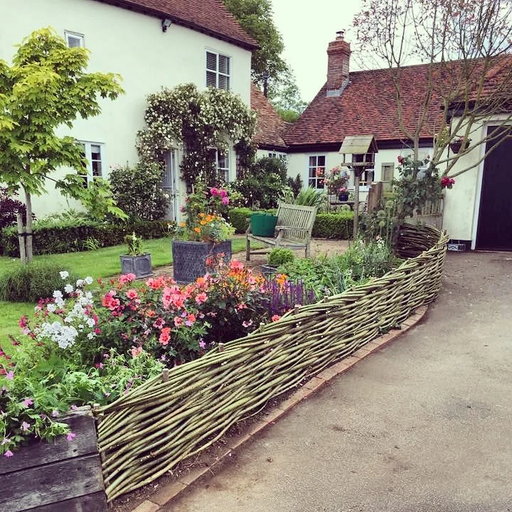 Cottage garden willow fence