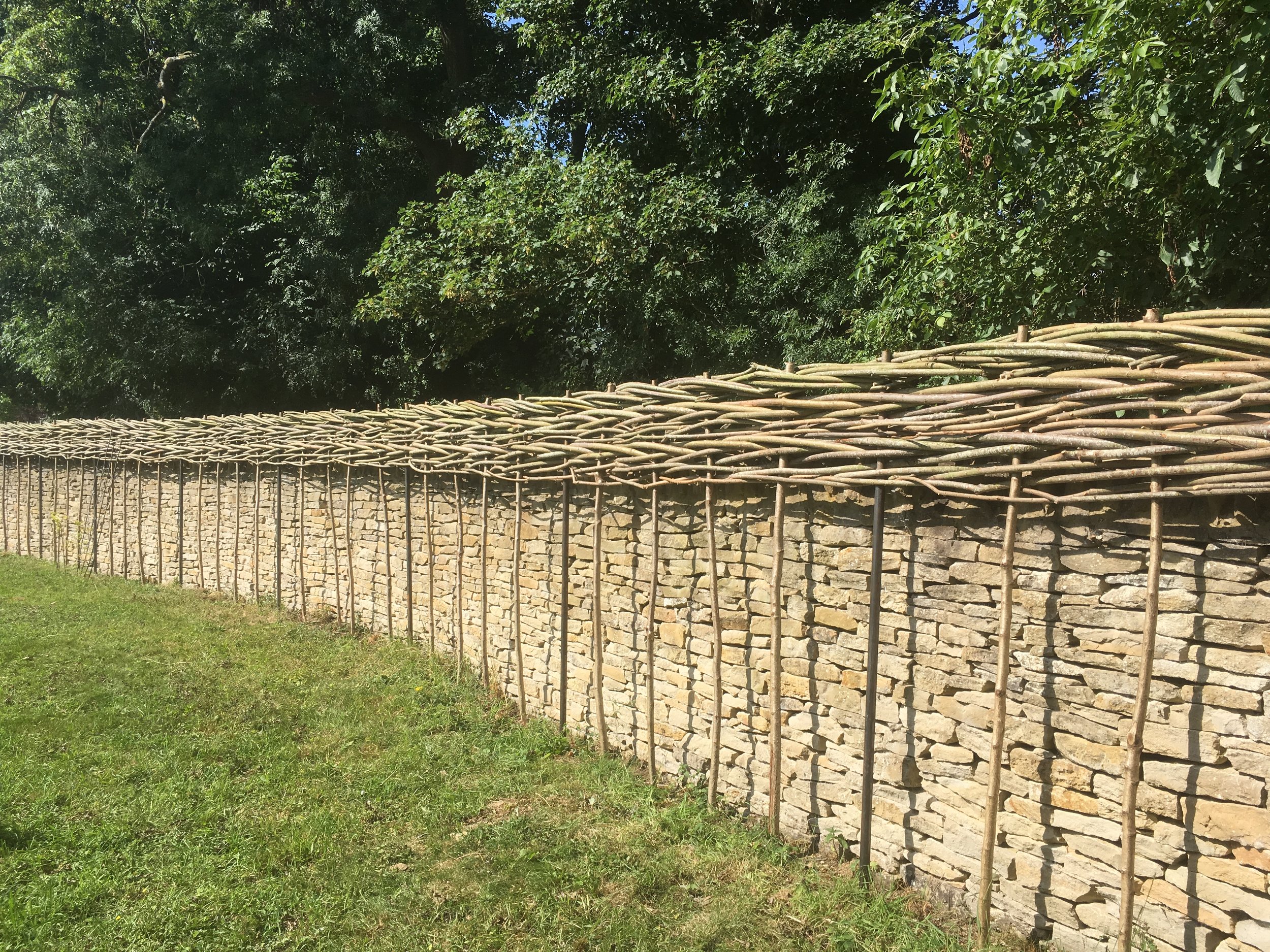Privacy extension willow fence