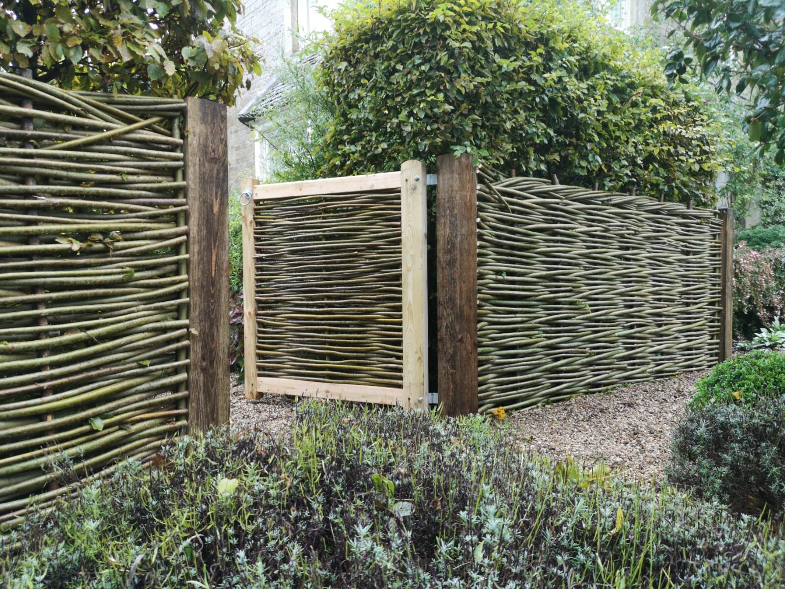 Willow weave fence panels