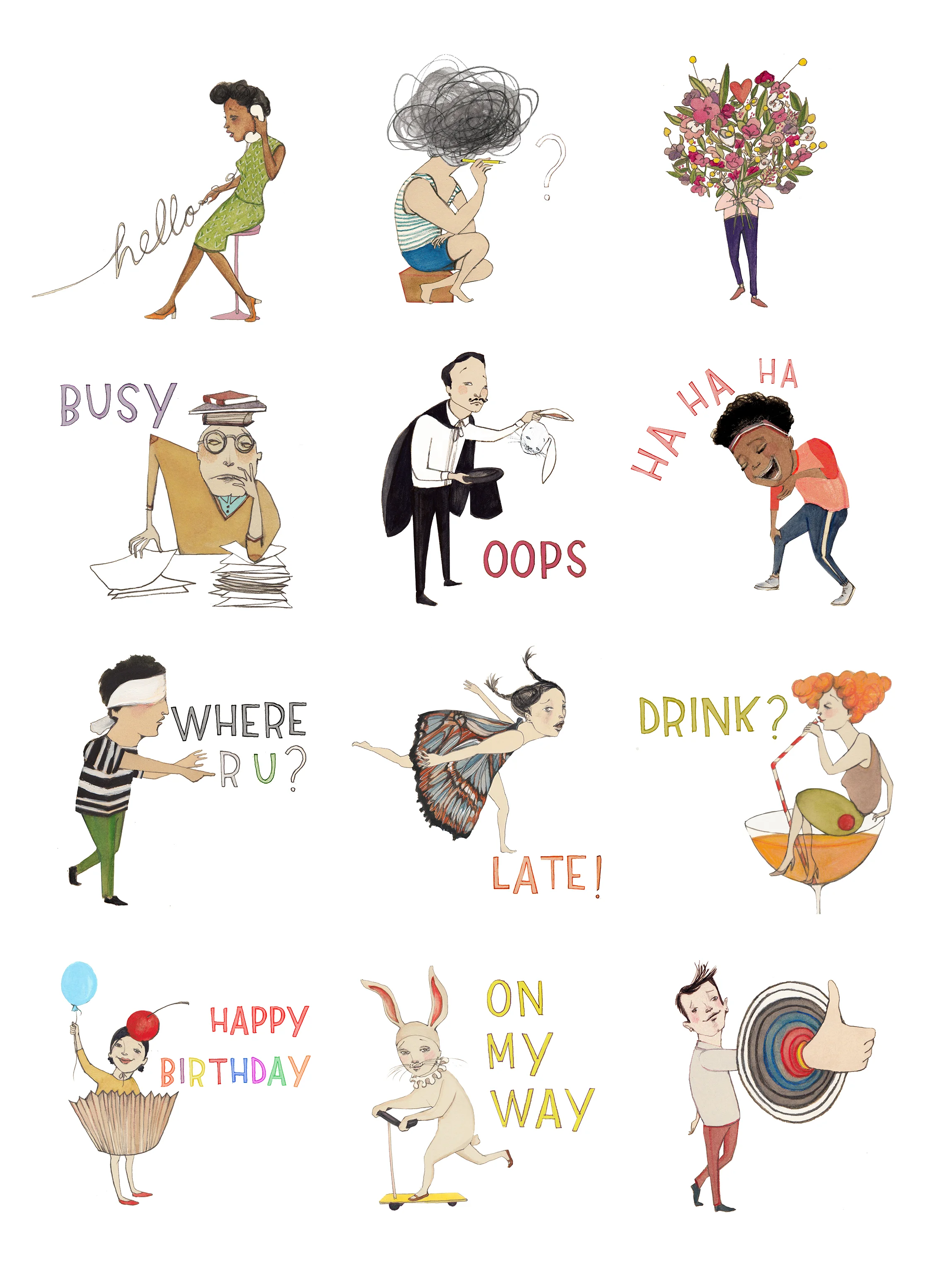 Little darlings i-phone sticker app