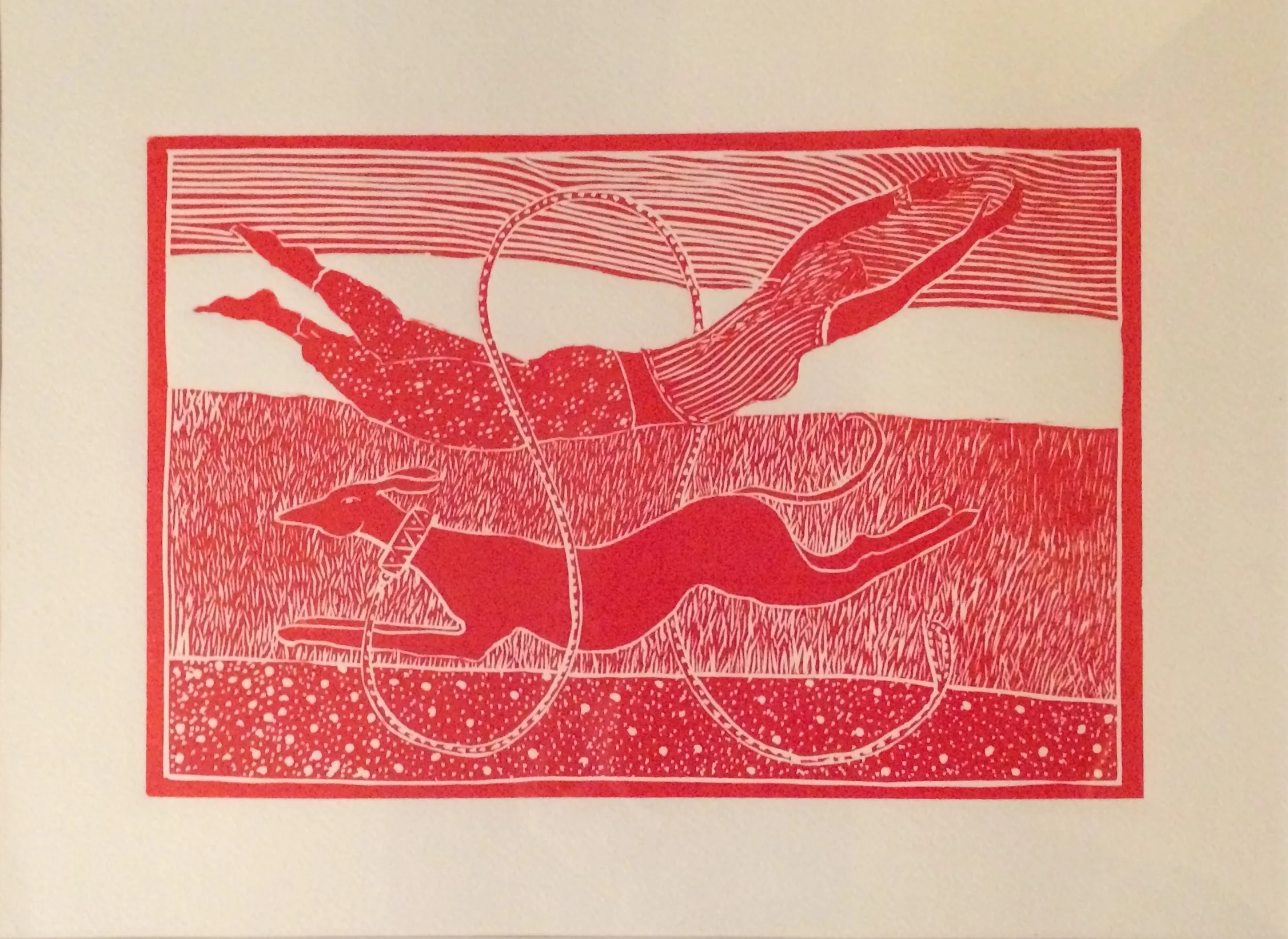 Leaping Girl and Hound