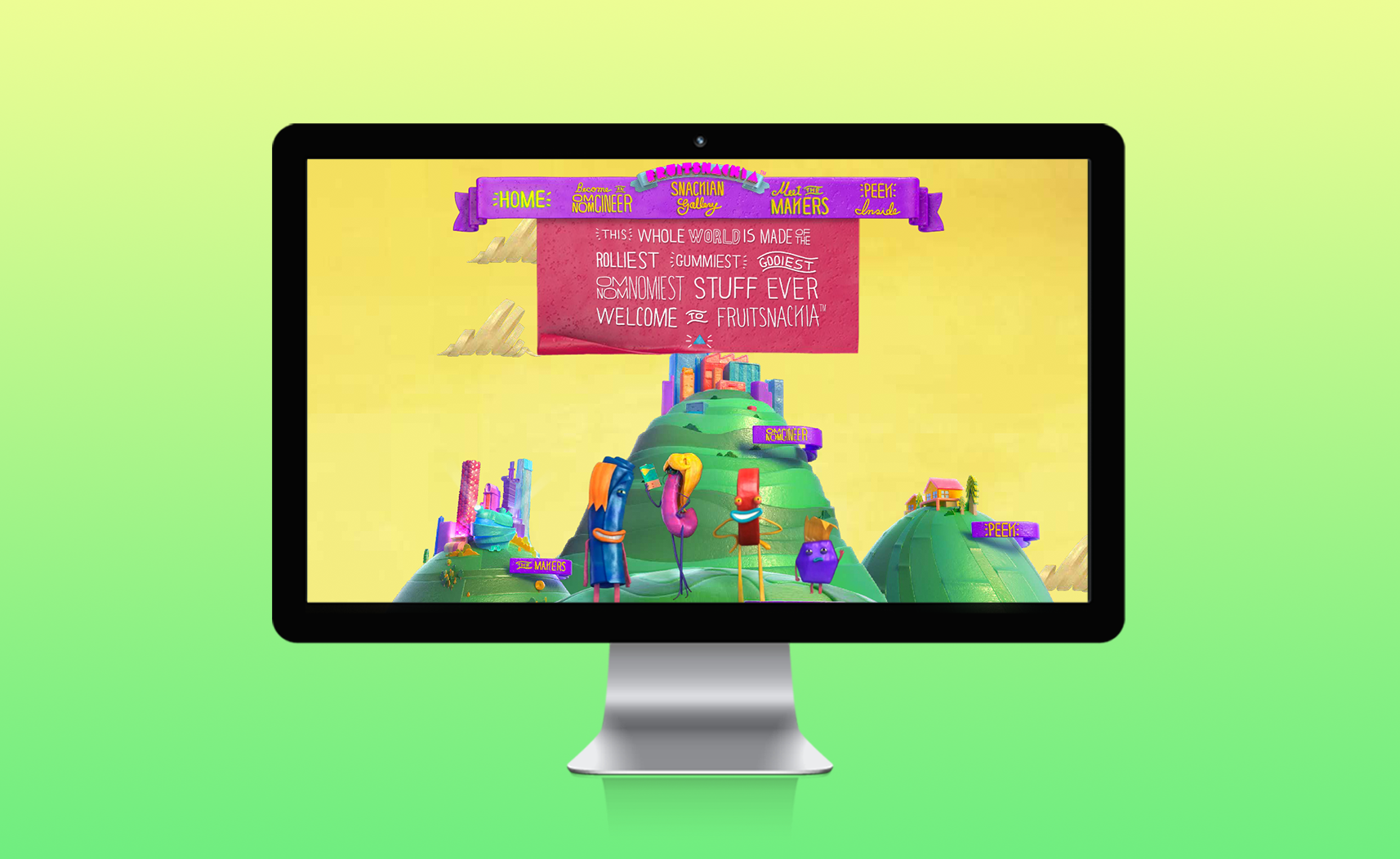  We launched a website that served as the hub for all the fun, where kids could meet characters, create their own, study  OmNomGineering , and learn about animation. 