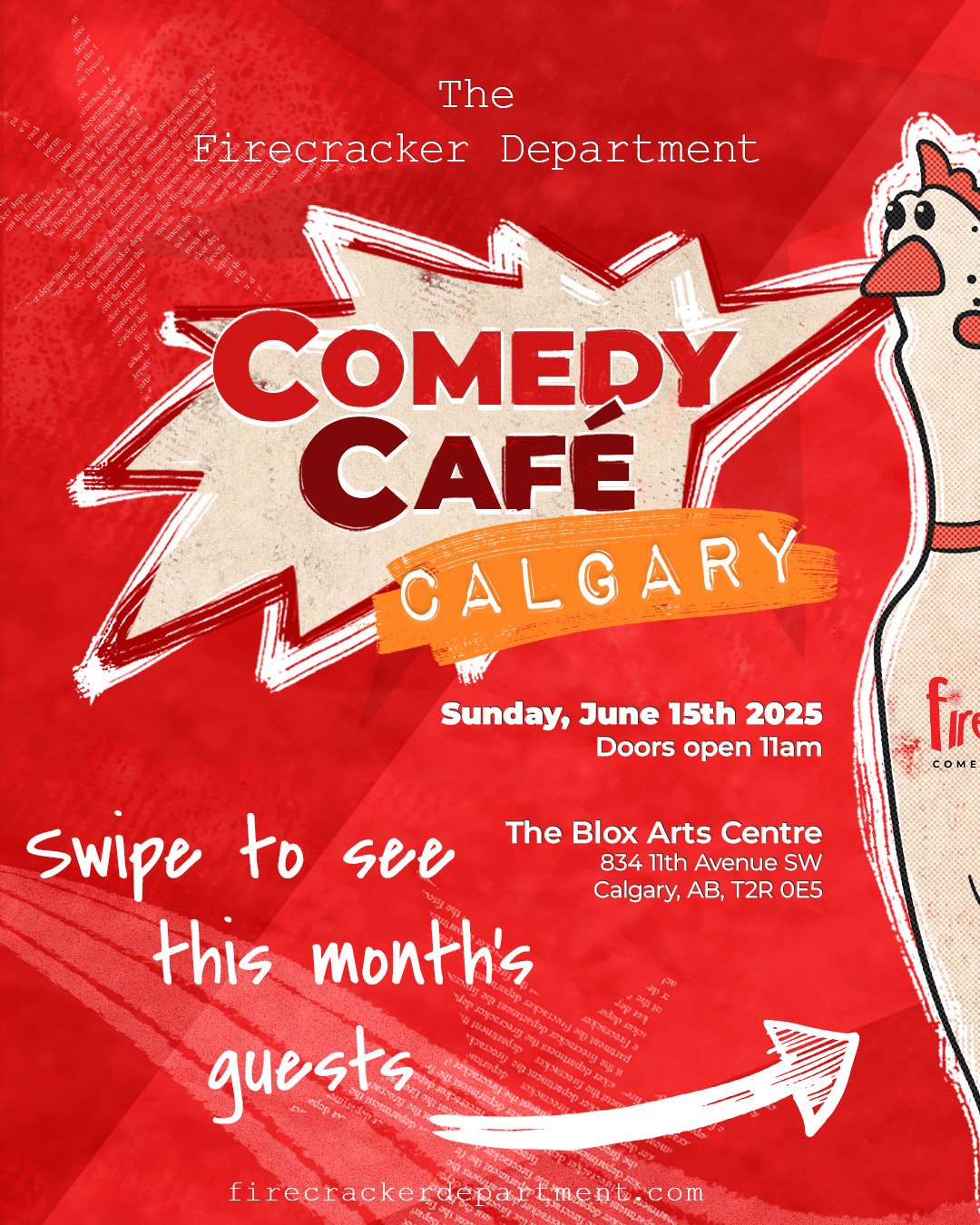 🎤✨ Calgary, we&rsquo;re back this Sunday with another laugh-packed Comedy Caf&eacute; &mdash; and you already know this lineup is 🔥

Here&rsquo;s your reminder of what&rsquo;s in store:
💥 Stand-up from Cory Mack, Anna Lin, and Lori Gibbs
🎶 Musica