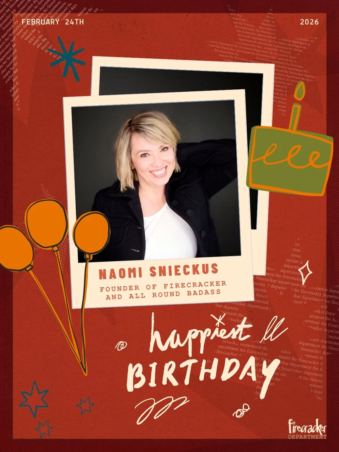 Happy Birthday to our one and only @snieckus 💛

A truly one-of-a-kind of human who makes a room warmer just by walking into it! 

Naomi, you&rsquo;ve built a community, cracked us up when we needed it most, and constantly reminded us that being bold
