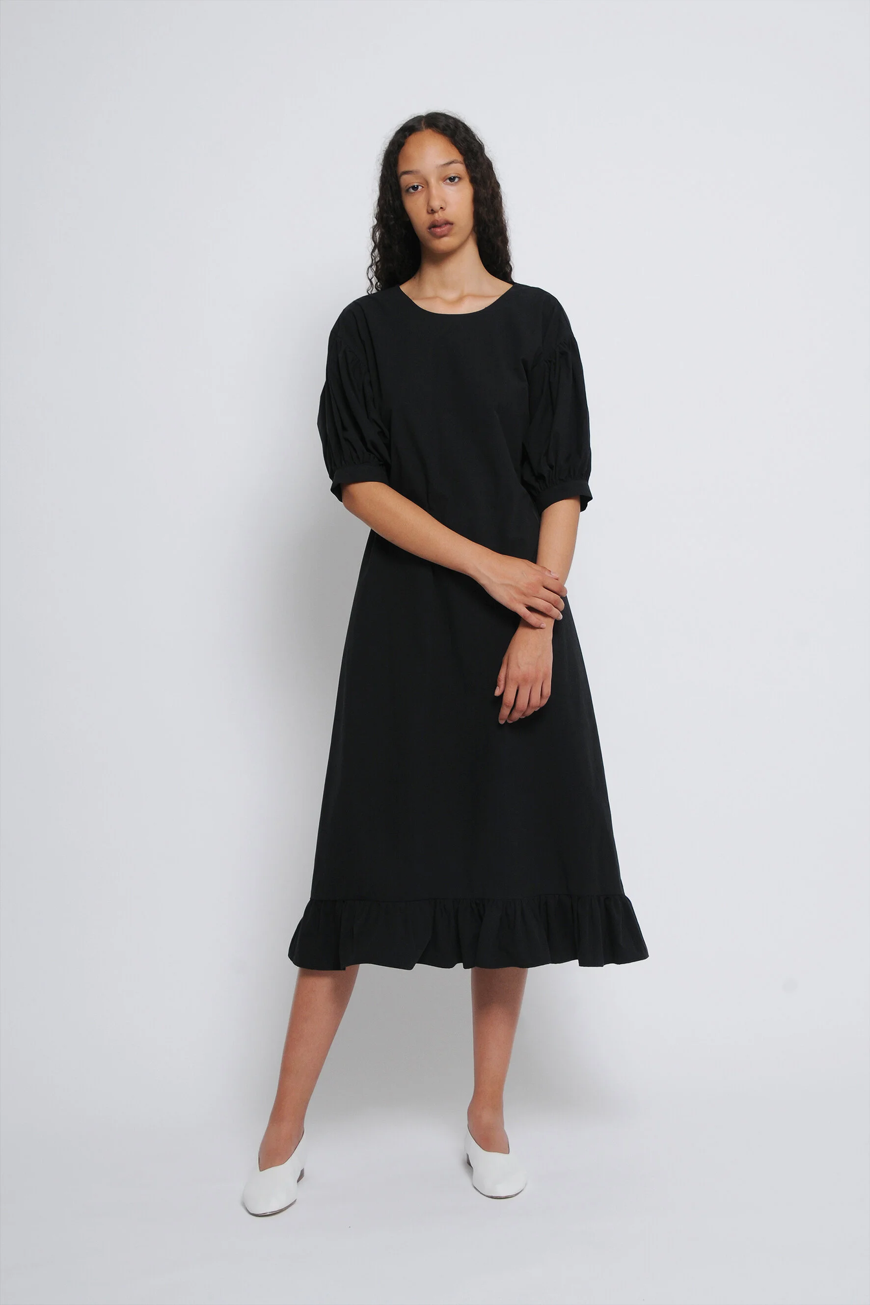 Lina Cotton Dress Black