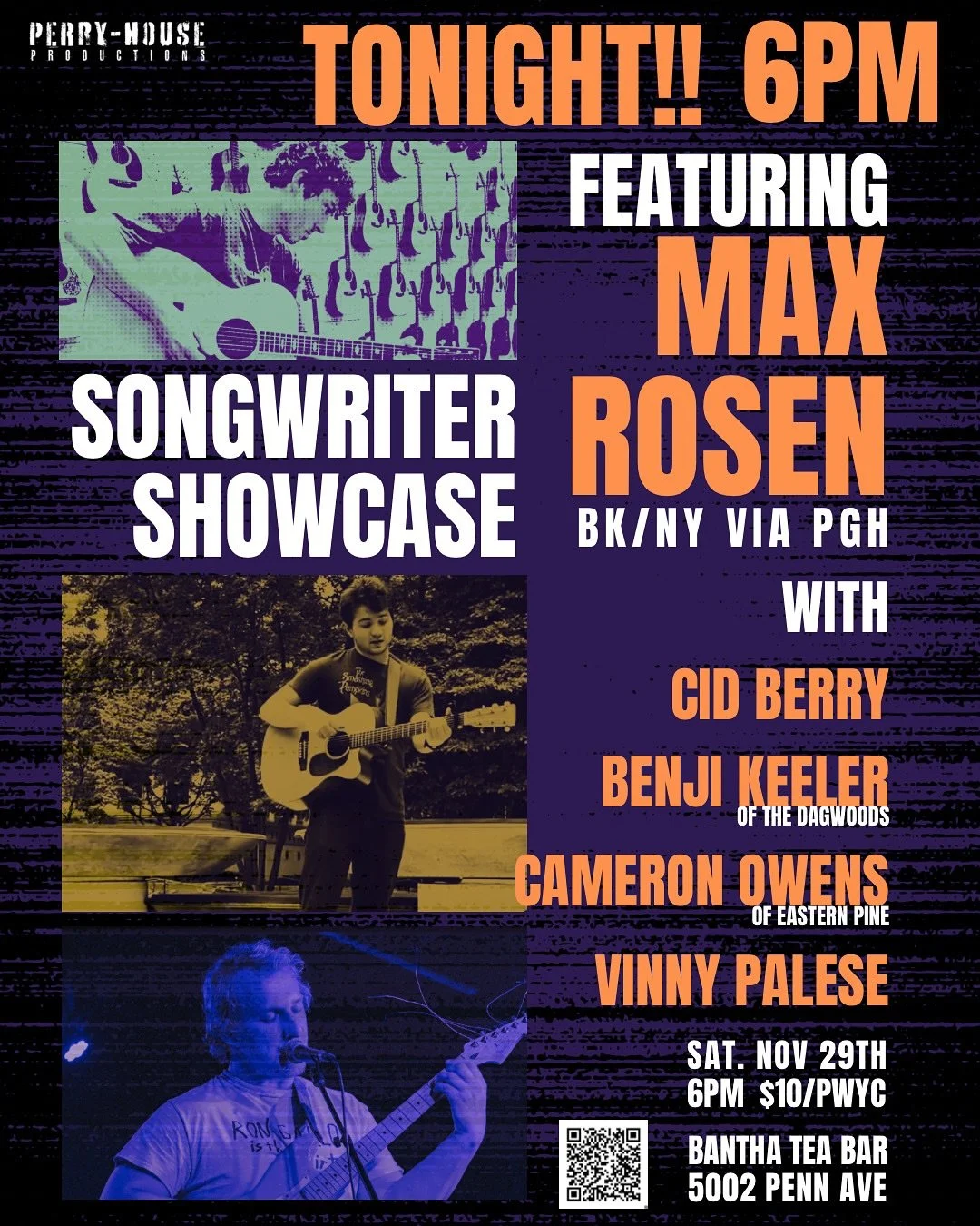 TONIGHT 6 PM. Songwriter showcase and food drive! 🎶 🍱 

Bantha open and serving drinks the entire time! ☕️