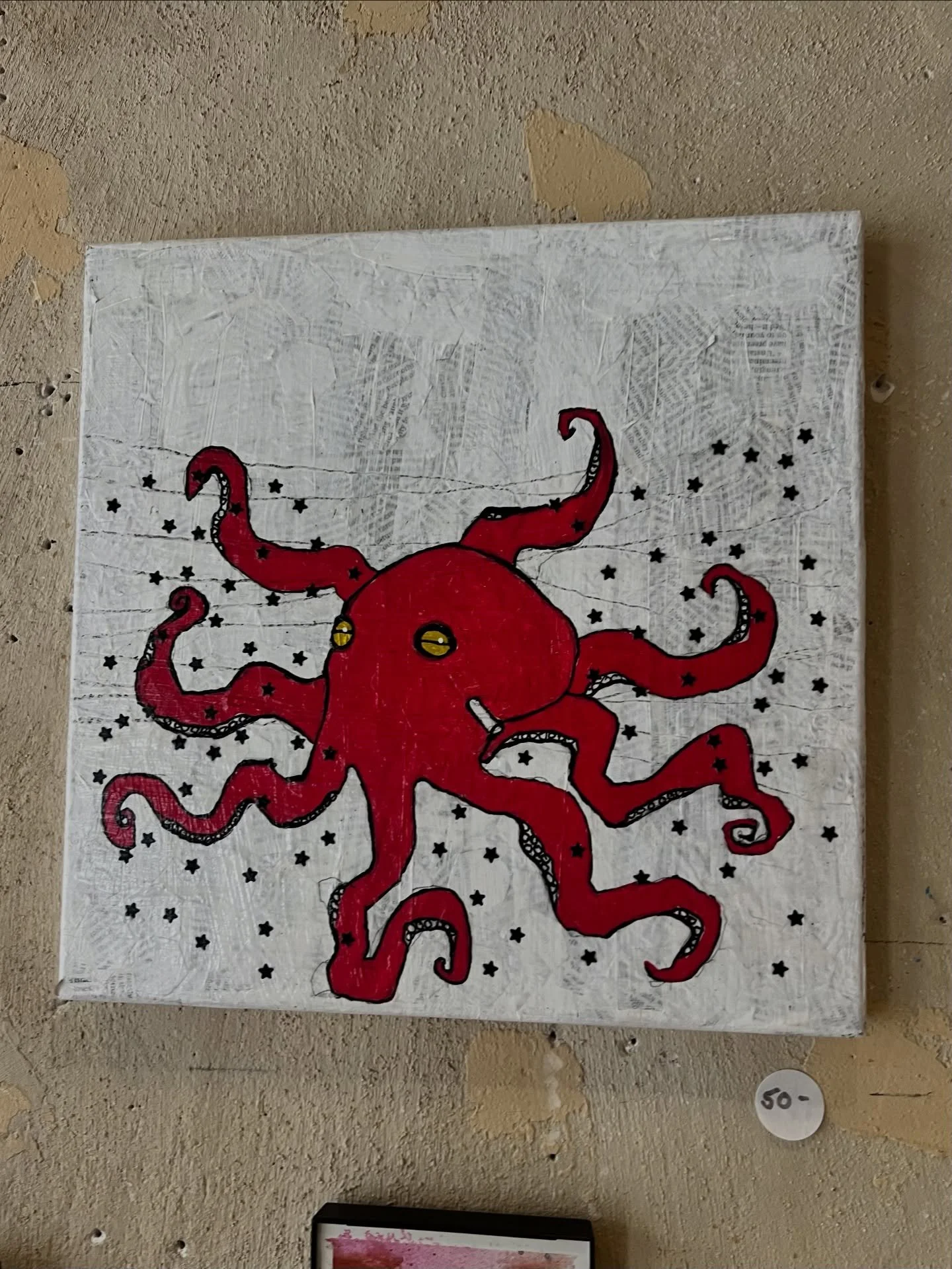 Art show by @rachelmagdalenlange closing tonight during first Friday 🐙🐙🐙 

if you&rsquo;ve had your eye one one of their pieces it&rsquo;s your last chance to buy it here! ✨