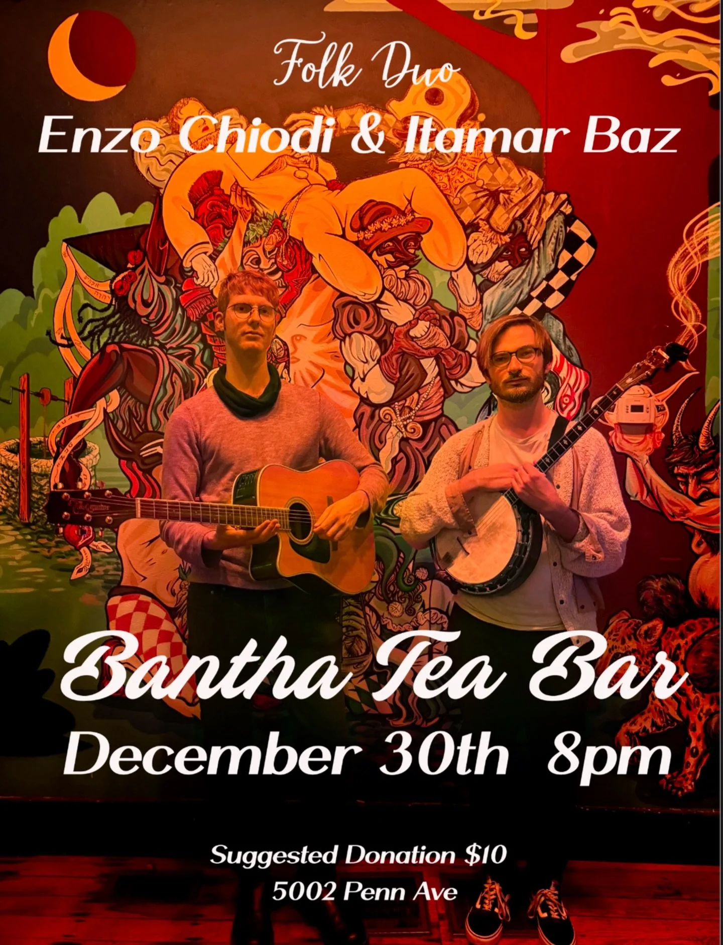 TONIGHT 8 PM 🪕🎶

$10 suggestion donation, bantha will be open and serving drinks the entire time