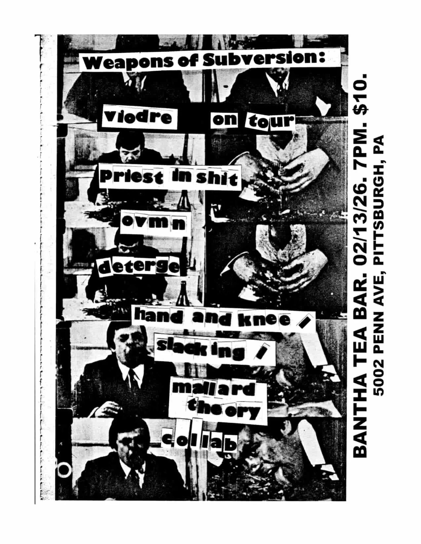 Weapons of Subversion: NOISE SHOW happening Friday, Feb 13th at 7 PM 💥

🎟️ $10 at door