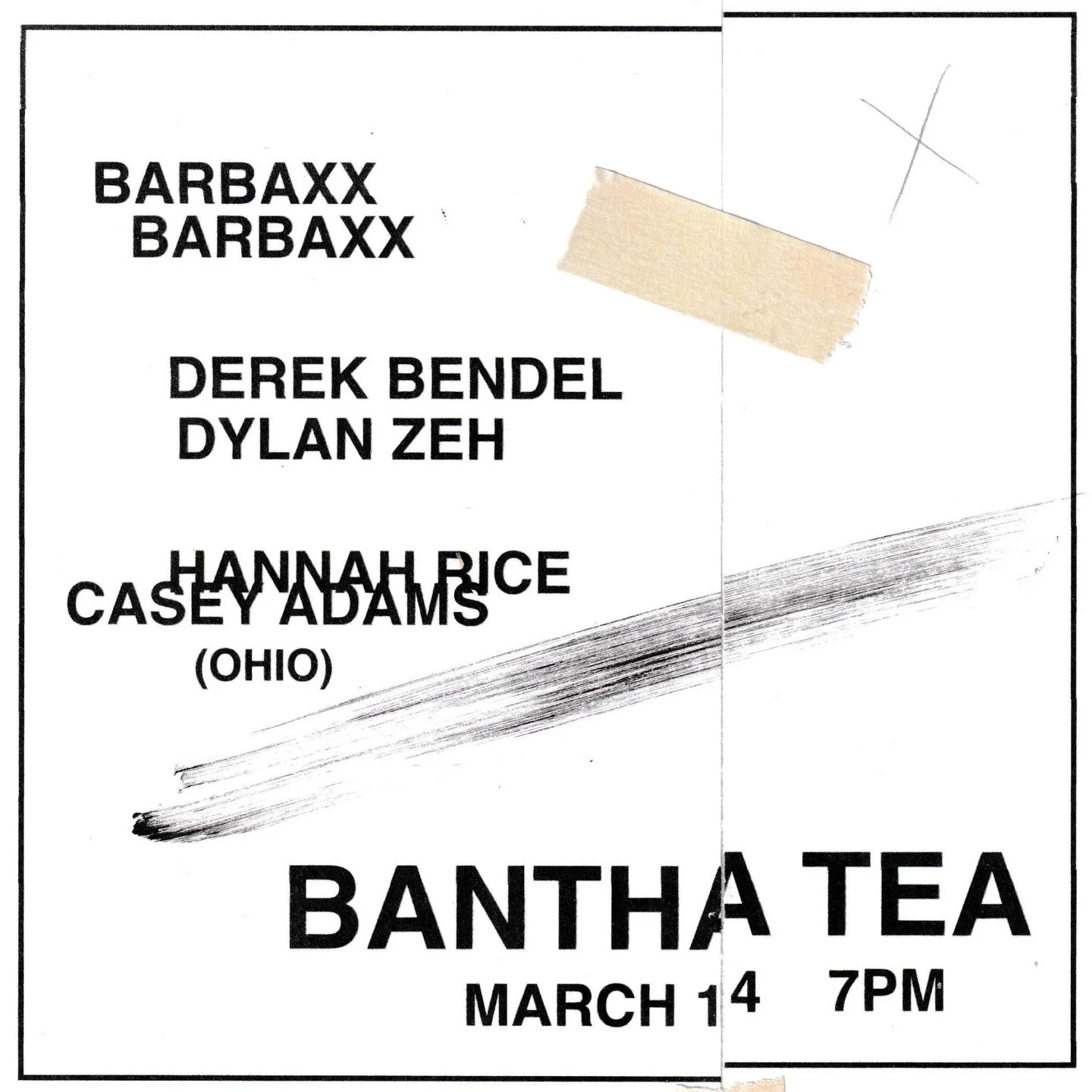 Saturday, March 14th - Percussionist Casey Adams and Movement Artist Hannah Rice come from Columbus, Ohio to perform !! 7 PM

Featuring:
@drkbndl
@urstrooly
@noisewatermeat @t.se.ae 
@i4apresentday