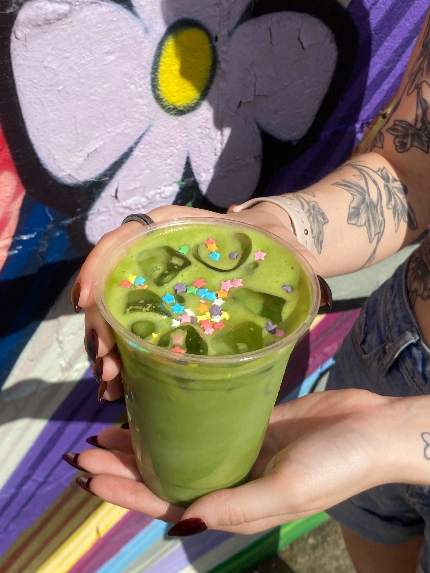 Introducing our Lavender Matcha! Available only for the month of June ⭐️🌟💫 happy pride