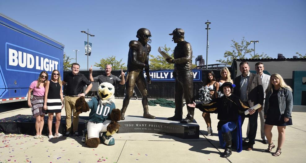 Philly Philly' Super bowl Champions Statue Unveiled — Art City Bronze Fine  Art Foundry