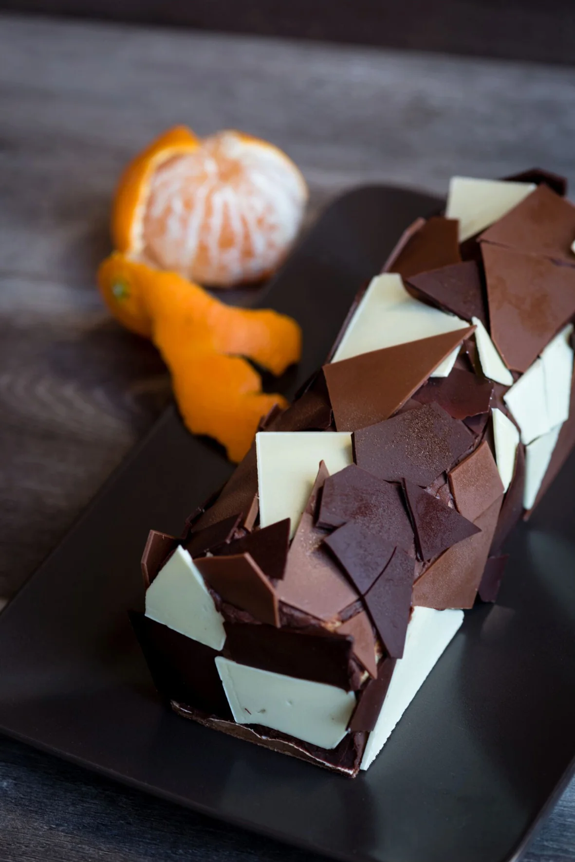 Bûche de Noël: Chocolate Caramel / Chocolat Caramel 