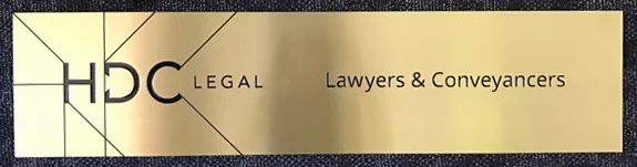 Brass Sign, Engraved.