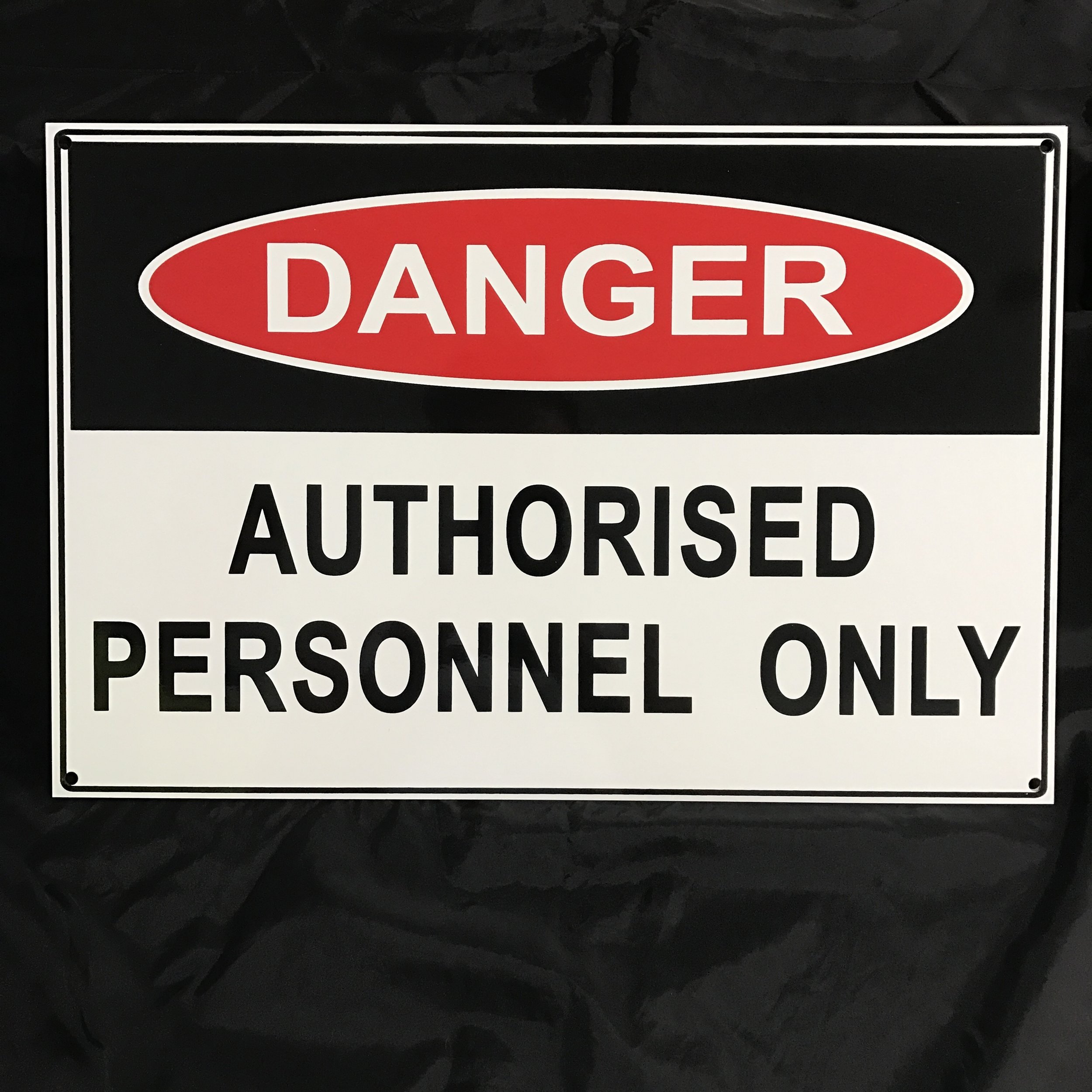 Danger Sign, Metal Printed.
