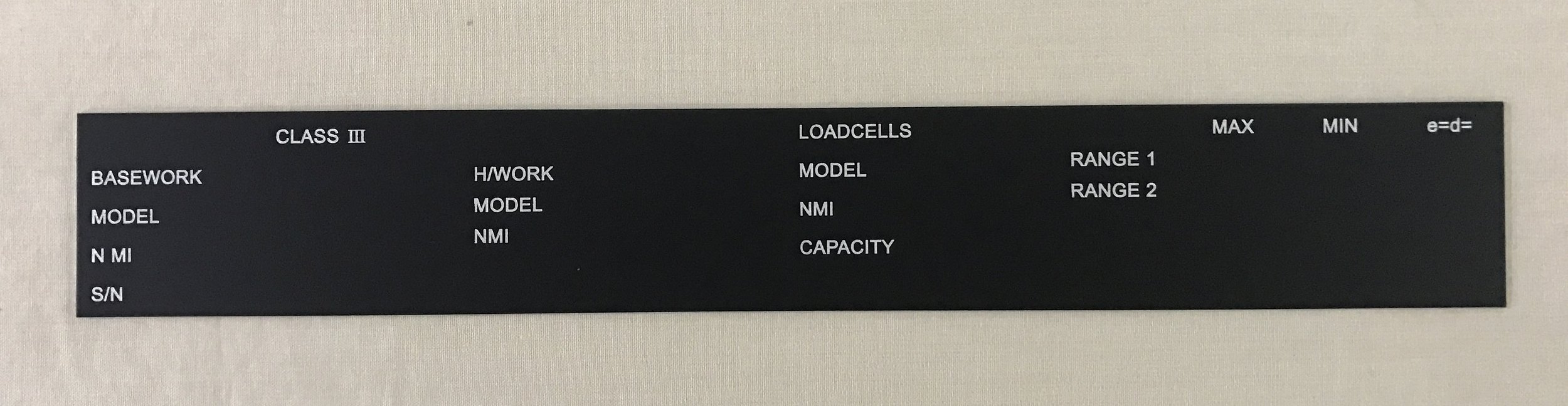 Laser Engraved Name Plate