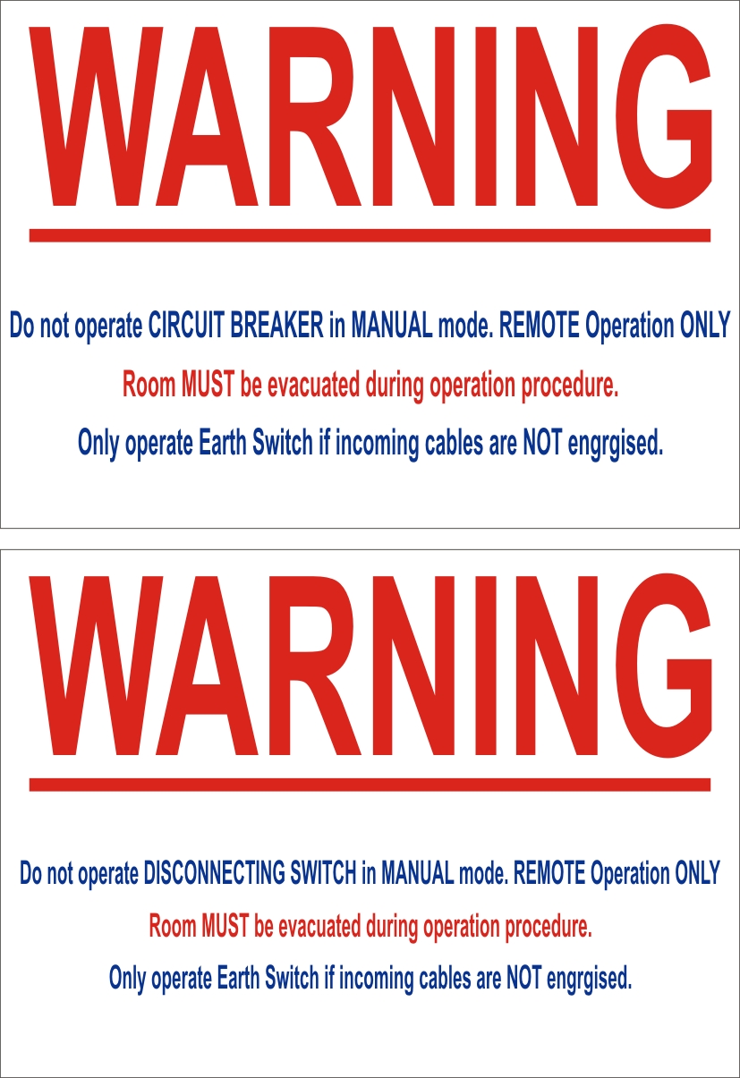 Warning Stickers & Labels