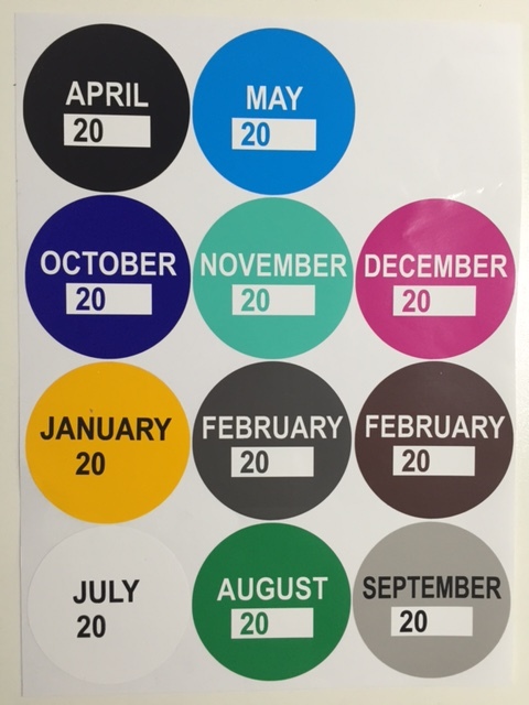 Date & Year Stickers & Labels