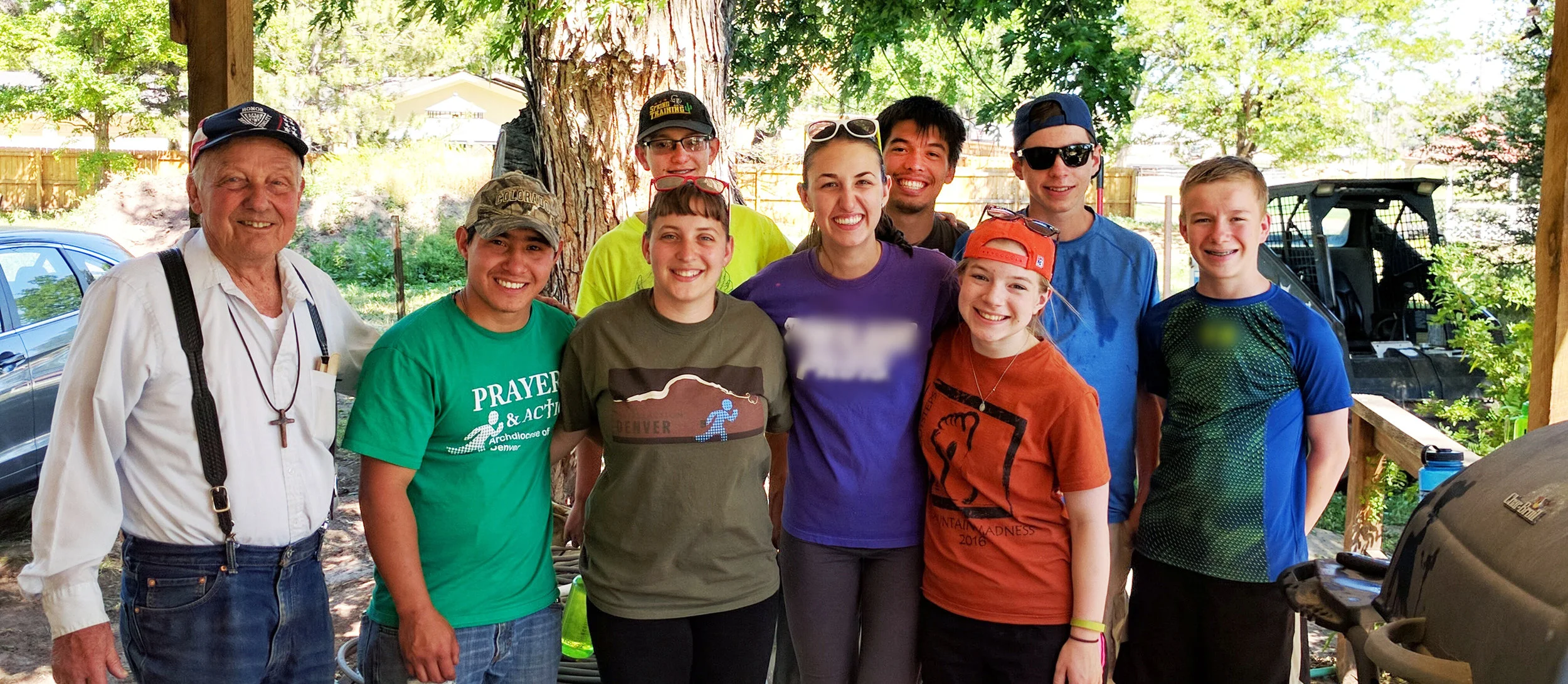 Youth working at Prayer and Action in 2016.