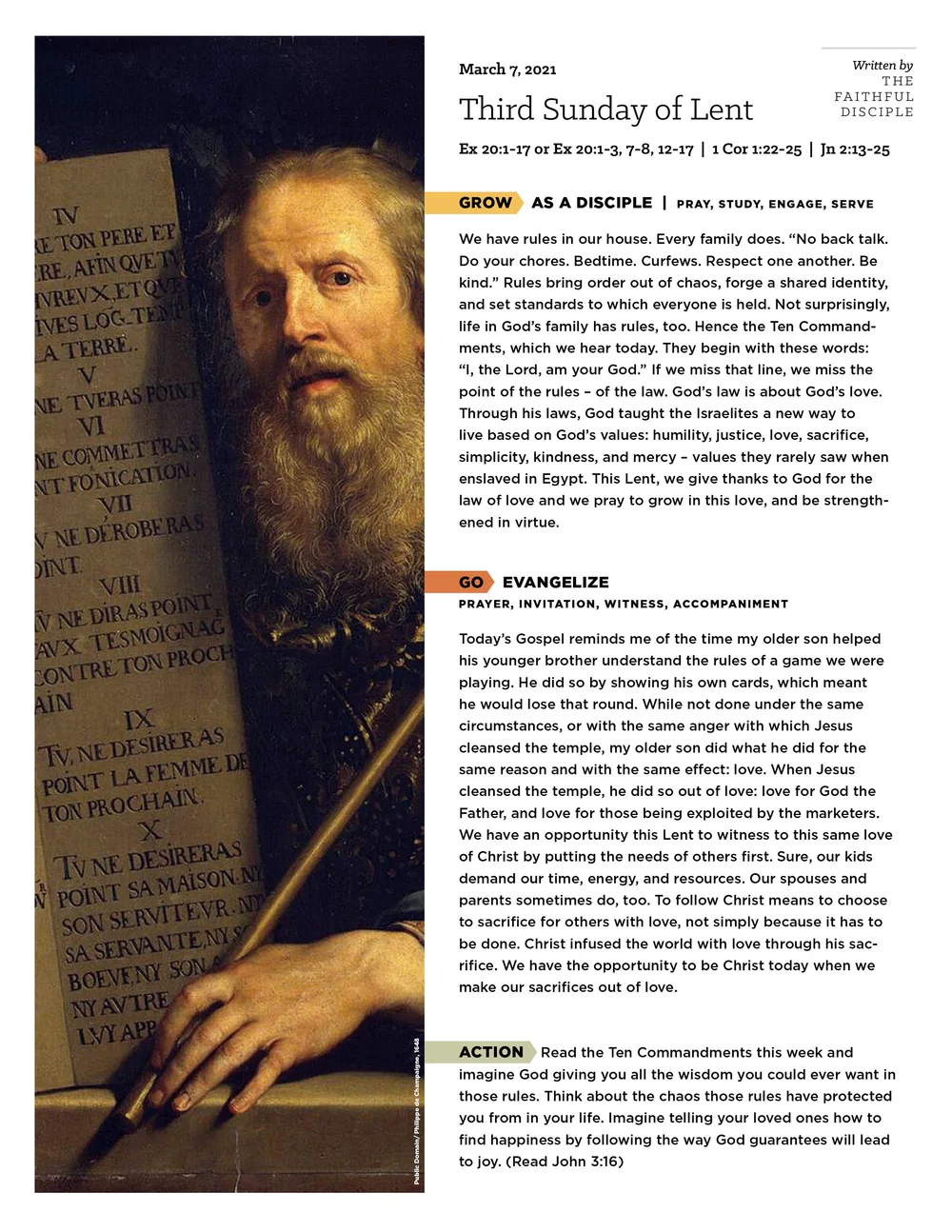 Reflection for March 7, 2021 — St. John the Evangelist Catholic Parish
