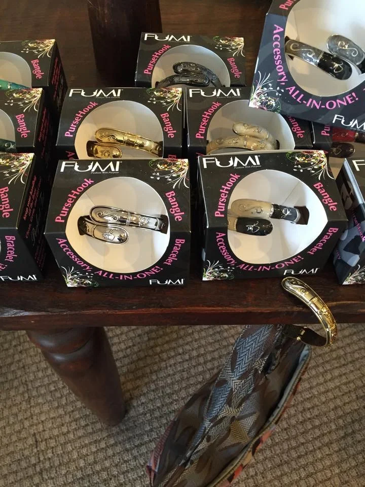Purse hook and bangle bracelet, all in one!