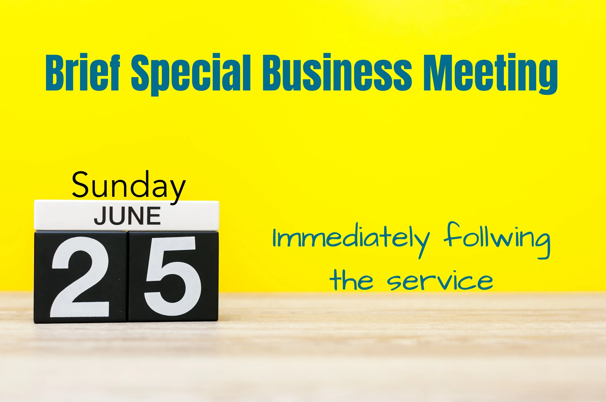 Brief Special Business Meeting - June 25th