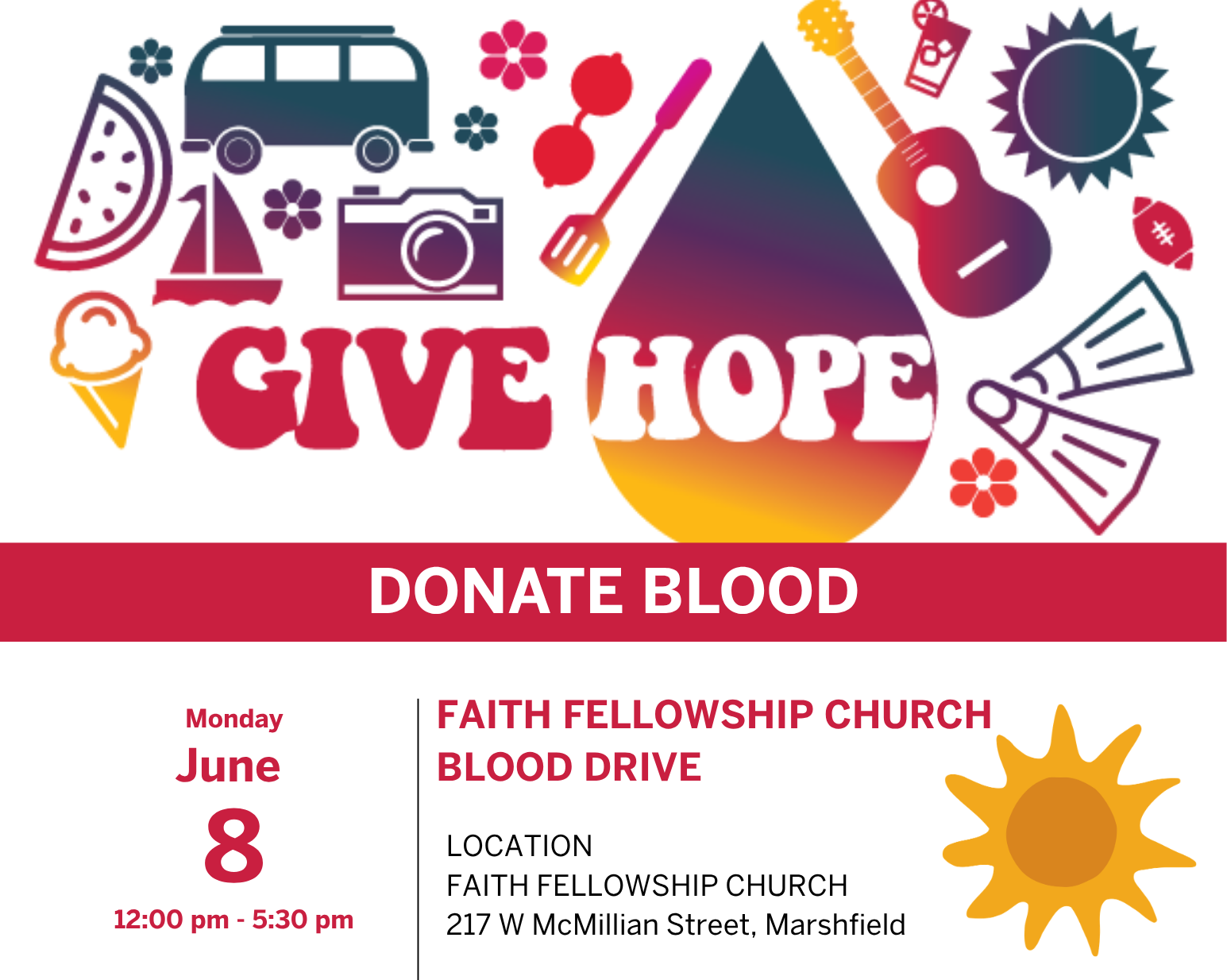 Summer Blood Drive - June 8th