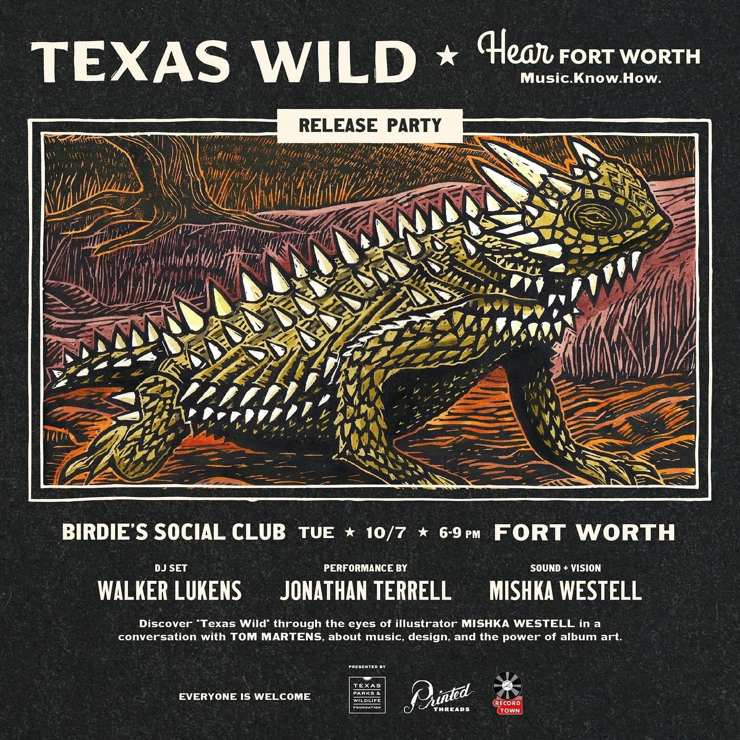 Ft Worth! Tuesday OCT 7 we&rsquo;ll be at @birdiessocialclub for the @hearfortworth party and I&rsquo;m bringing legendary angels the @12amriverchoir as the band! This is not a drill. It&rsquo;s a hammer. Let&rsquo;s boogie baby! 

We&rsquo;re on 8pm