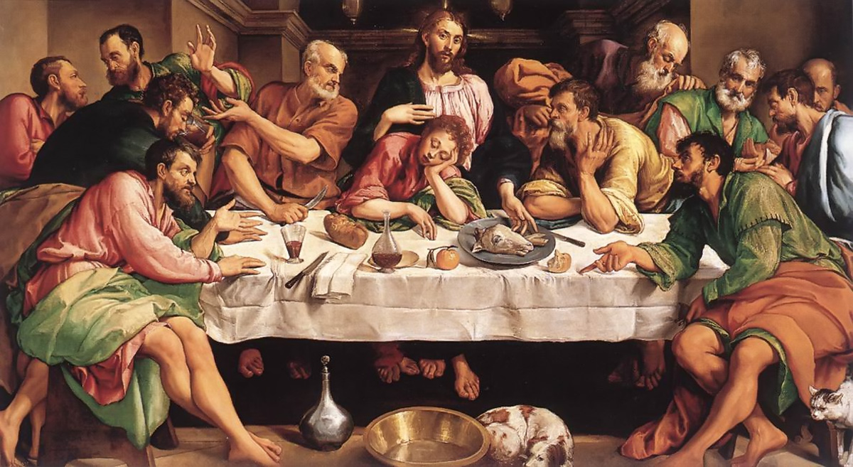 The Last Supper by Jacopo Bassano, 1542.