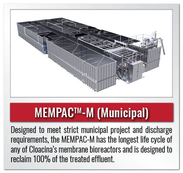 Mempac-M Municipal membrane bioreactor