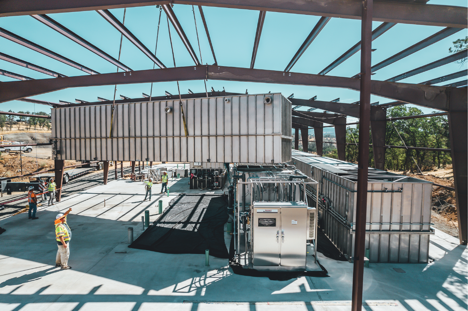 Cloacina MEMPAC-M wastewater treatment system installation