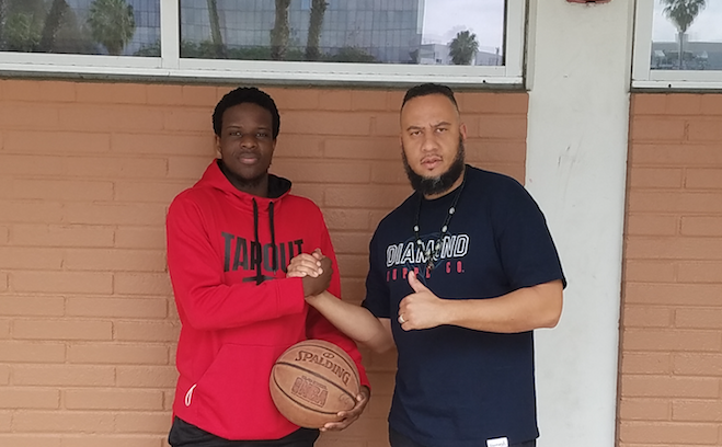 George (left) and Cameron (right) share a love for basketball and common bond of having lived in East Africa.