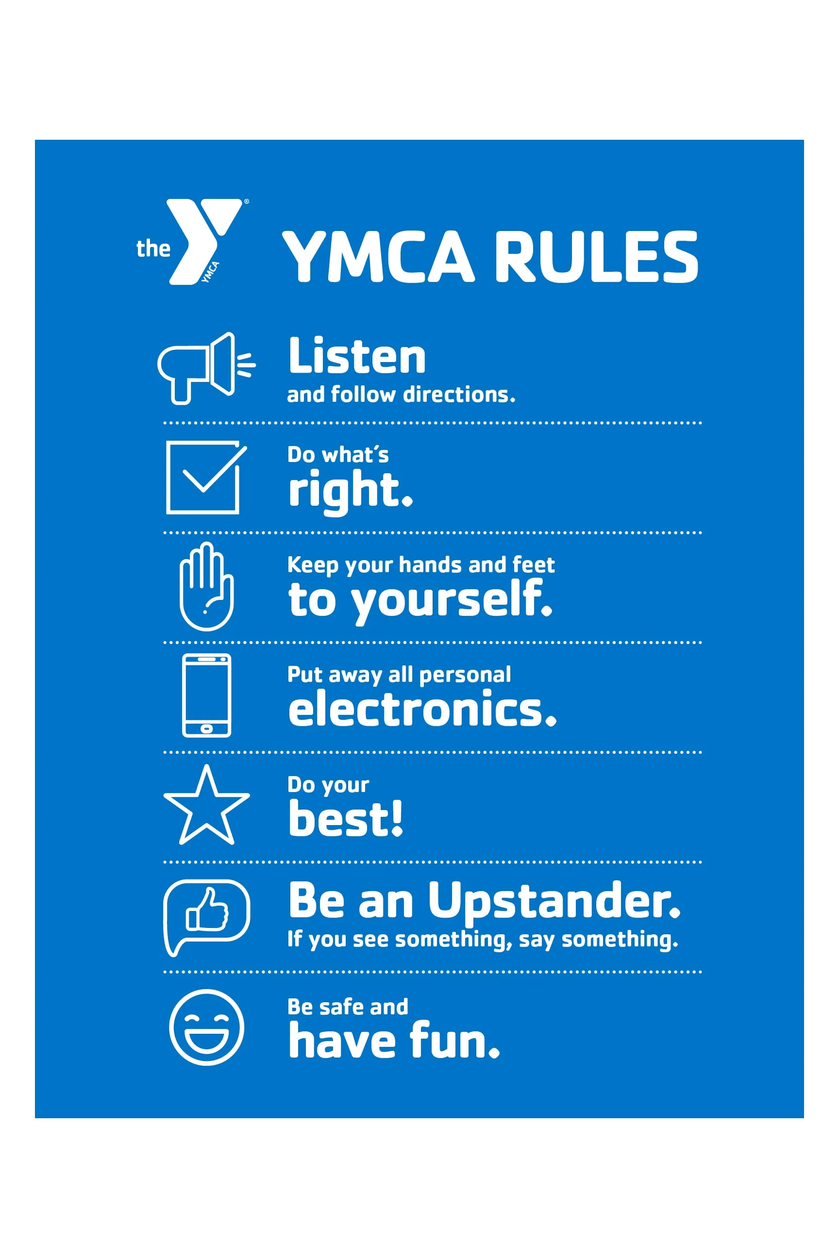 MIDDLE SCHOOL RULES - SMALL POSTER