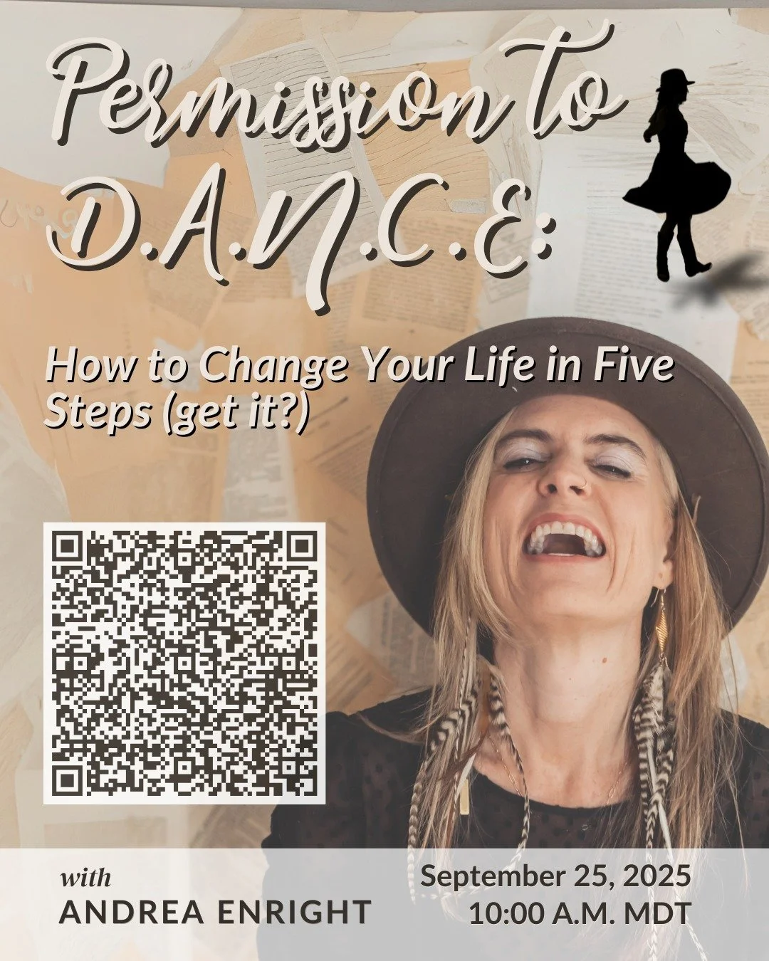 ✨ This is happening on Thursday ✨

Permission to D.A.N.C.E. Workshop: Five Steps to Change Your Life (get it?)

🎶 There will be music.
💡 There will be wisdom.
✨ There will be magic.

It&rsquo;s your chance to go from dreading the day to dancing thr