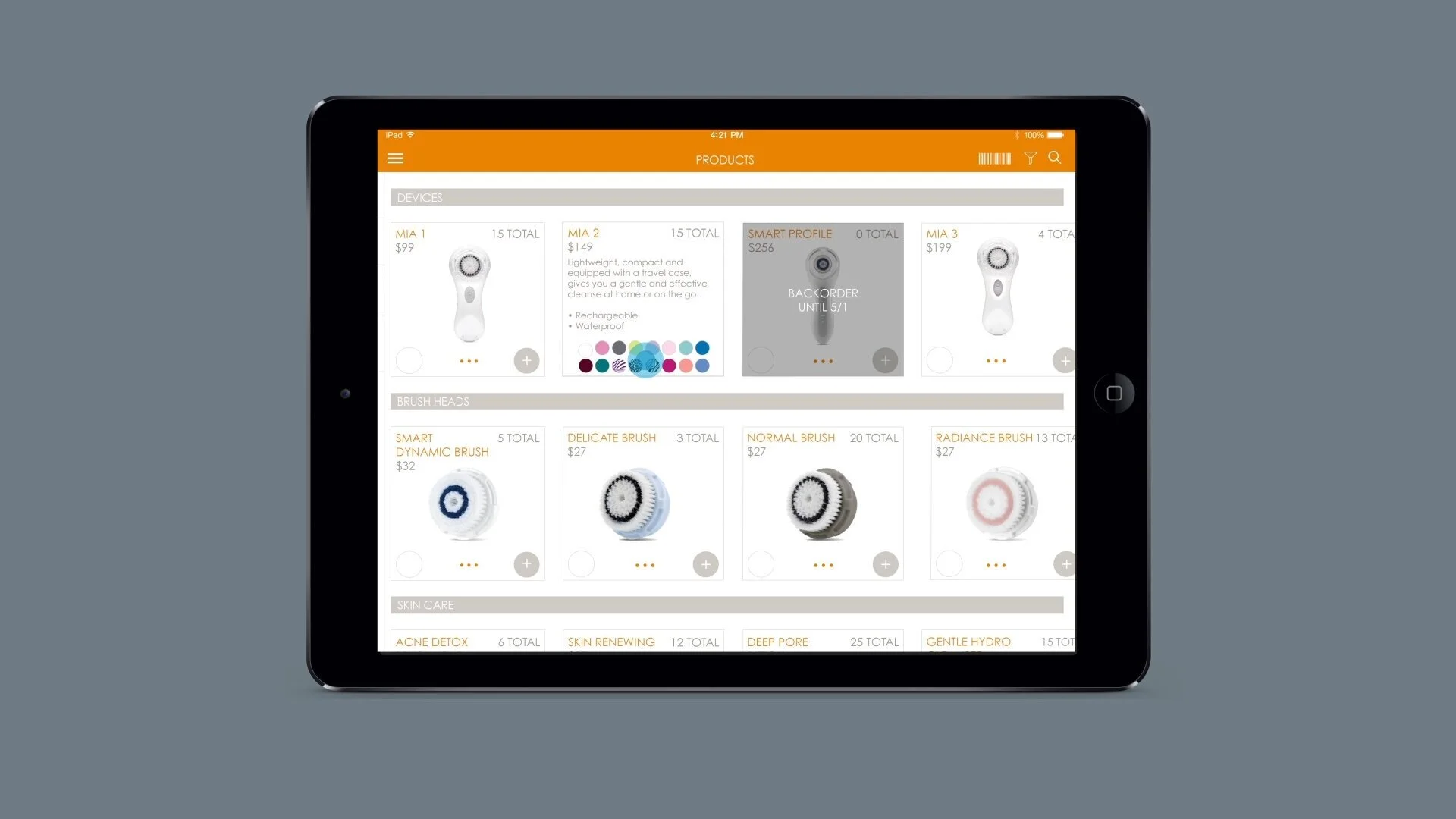 Clarisonic iPad App Demo