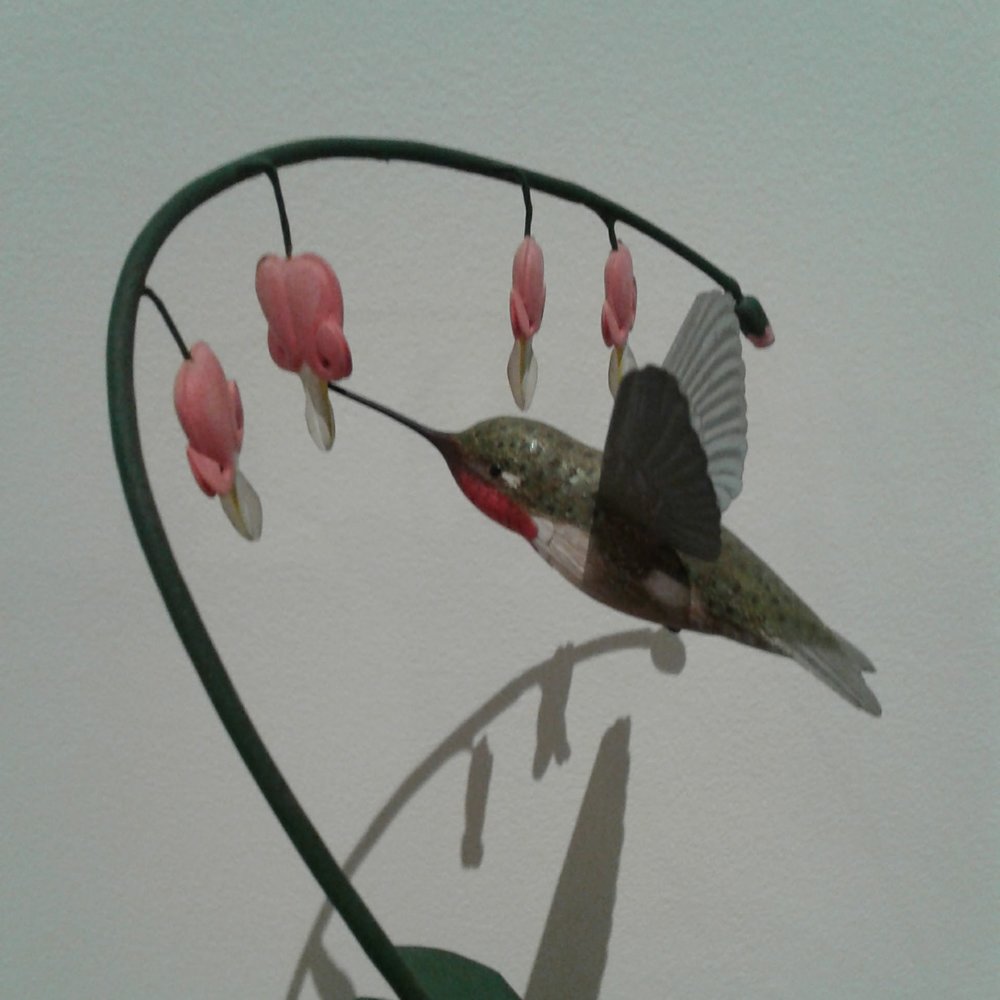 2nd Place: Hummingbird on Bleeding Hearts by George McNaught