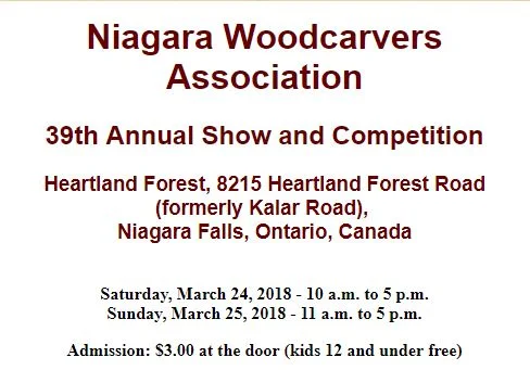 Niagara Woodcarvers Association | 39th Annual Show and Competition