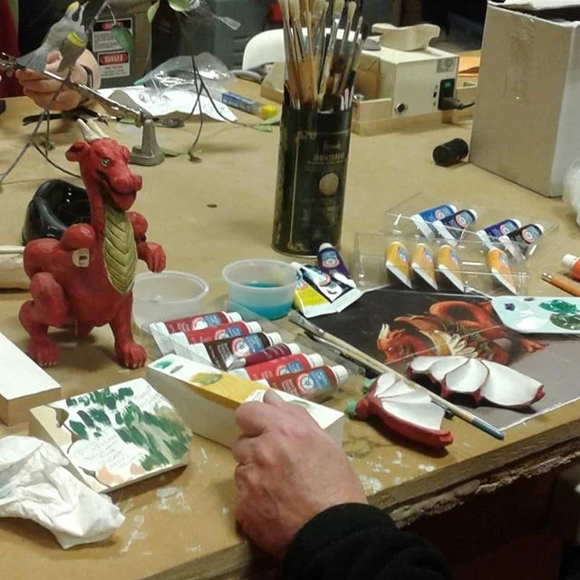 Margot and her dragon.
#woodcarvers #woodcarversandsculptors #AGBlife #ArtsBurl #artsburlington
