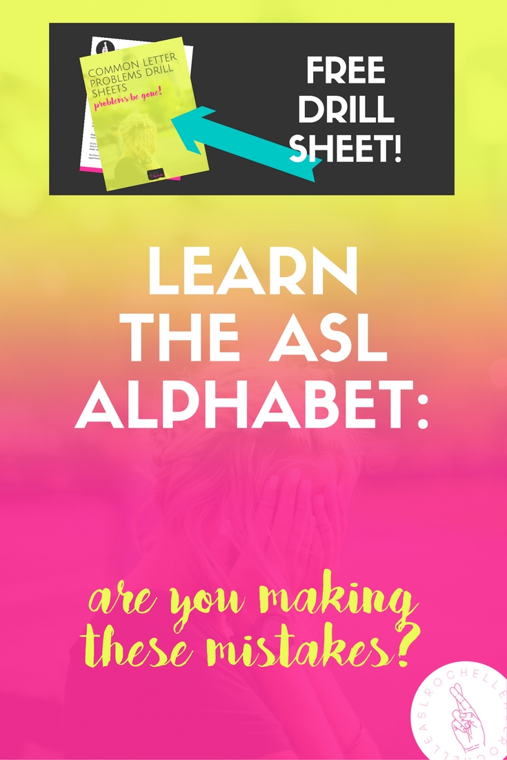 If you're learning the ASL Alphabet it's easy to make mistakes. In fact, there are several that are pretty common and typical for all signers, even if they've been signing for a while. Make sure you aren't making these mistakes with these problem letters. There's a great drill sheet for you to download as well that will help you develop good fingerspelling habits. Check it out, for sure!
