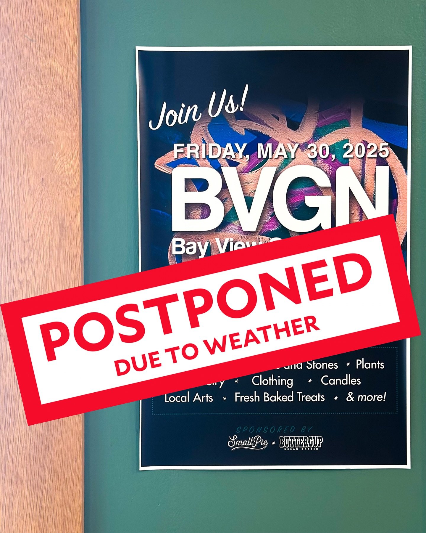 BUMMER

With the rain and thunderstorms, we don&rsquo;t want our artists melting in the rain 🥲

We&rsquo;re working as a team to figure out when we can host another ARTISAN MARKET on our patio! 

When would YOU be available for that? Let us know ⬇️