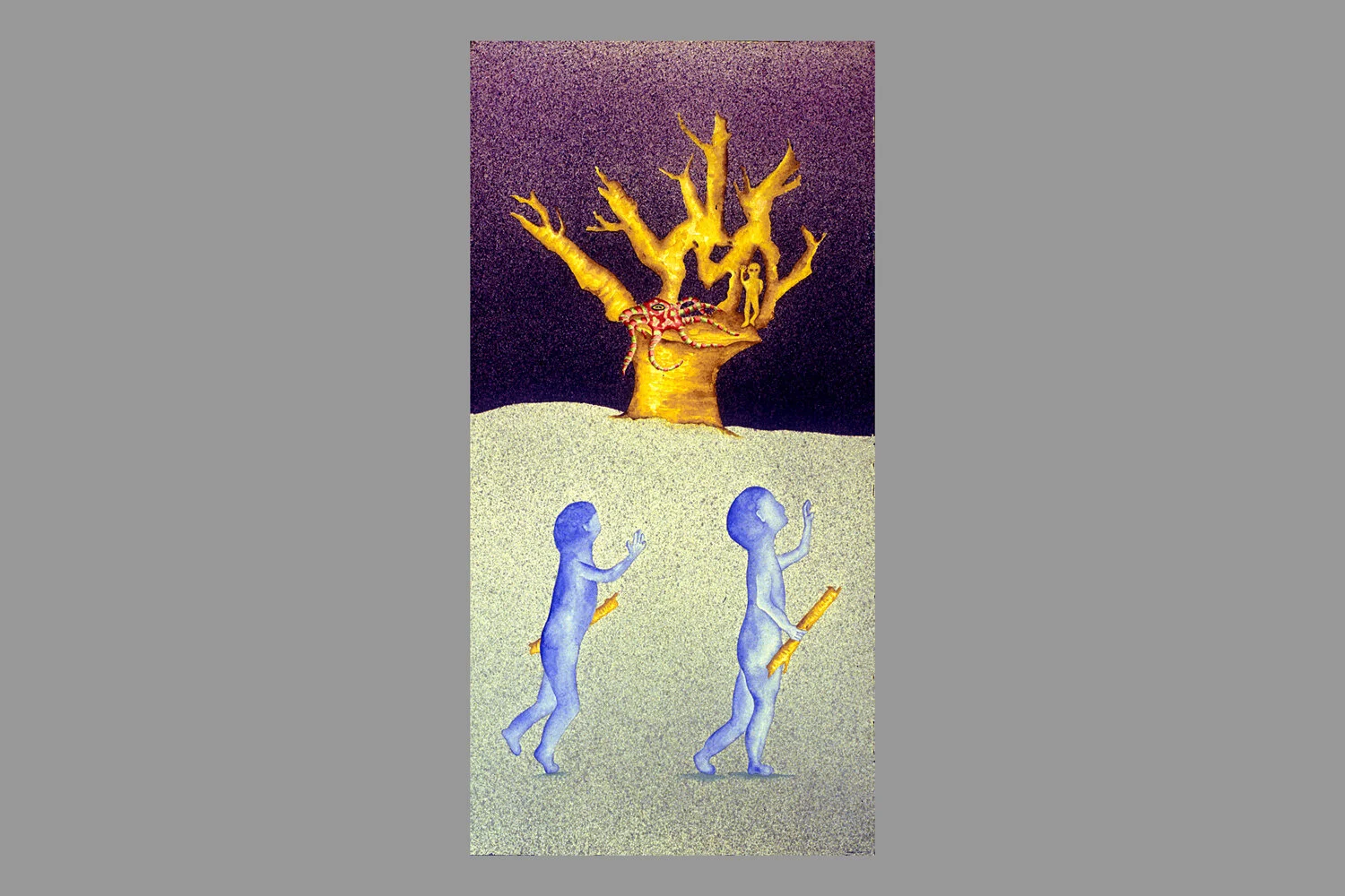 "Blue People Meet Gold People" (SOLD)