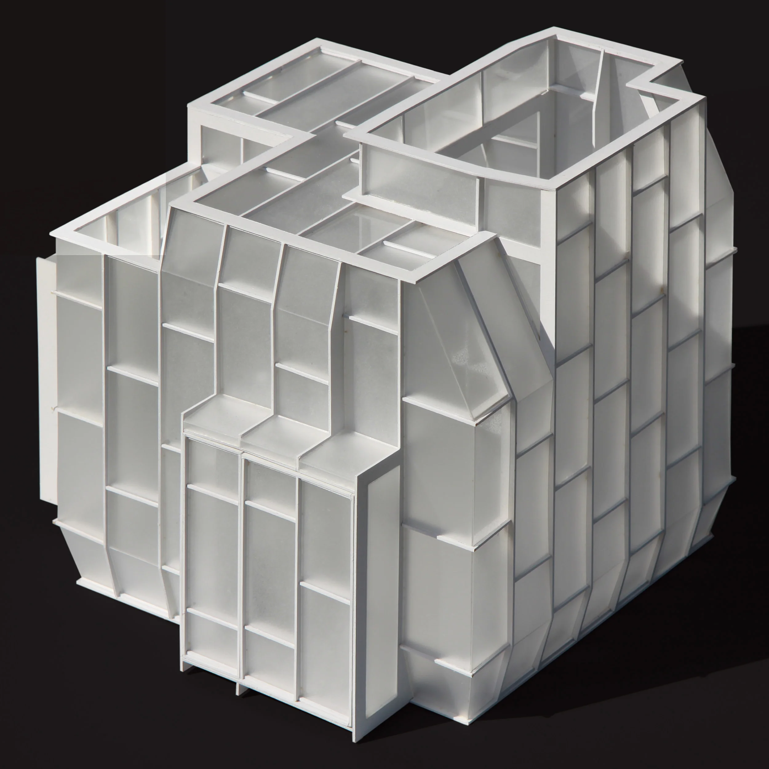 Chimney-like openings ventilate the War Room and allow additional light in from above.