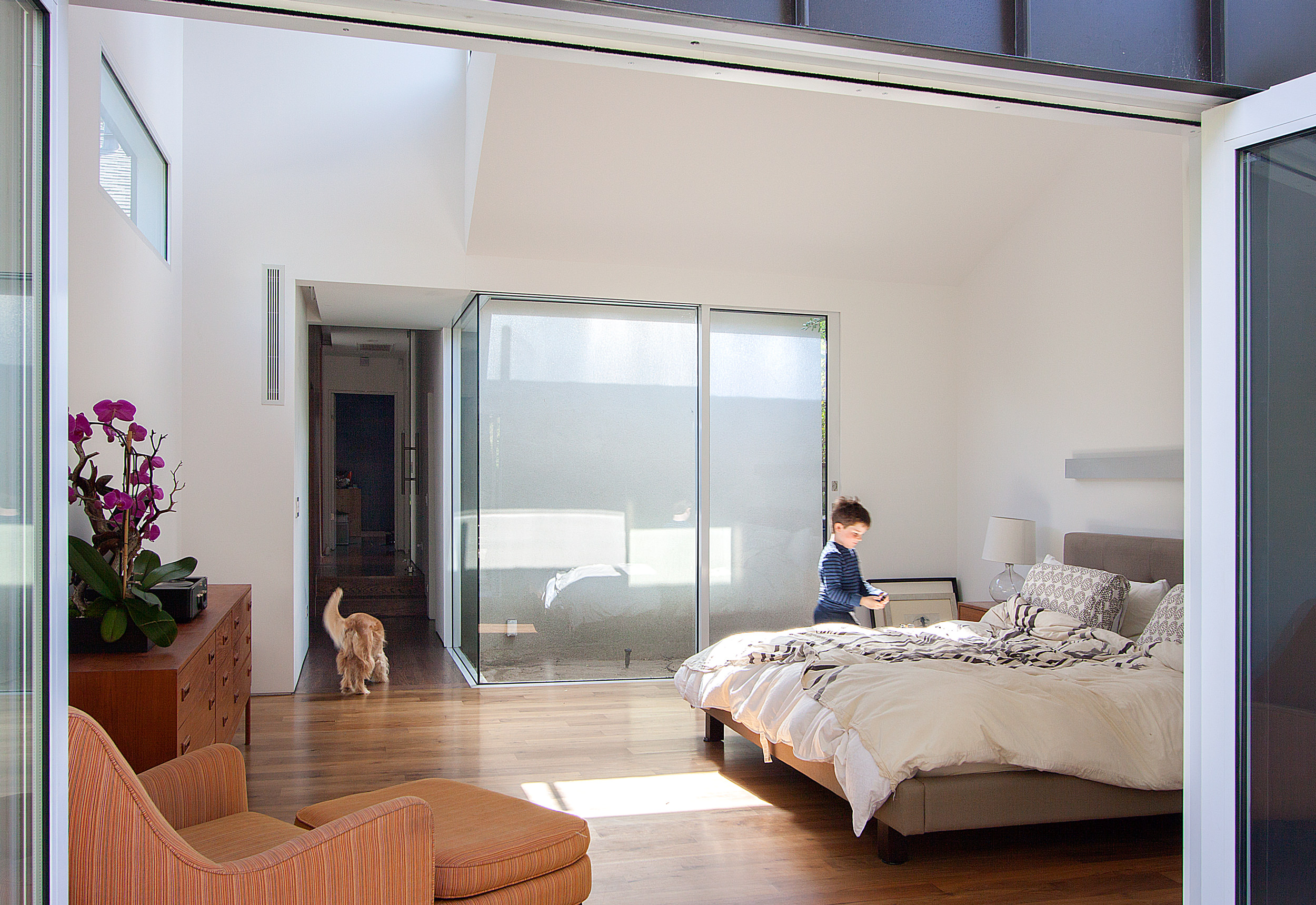 View from the patio into the master suite.