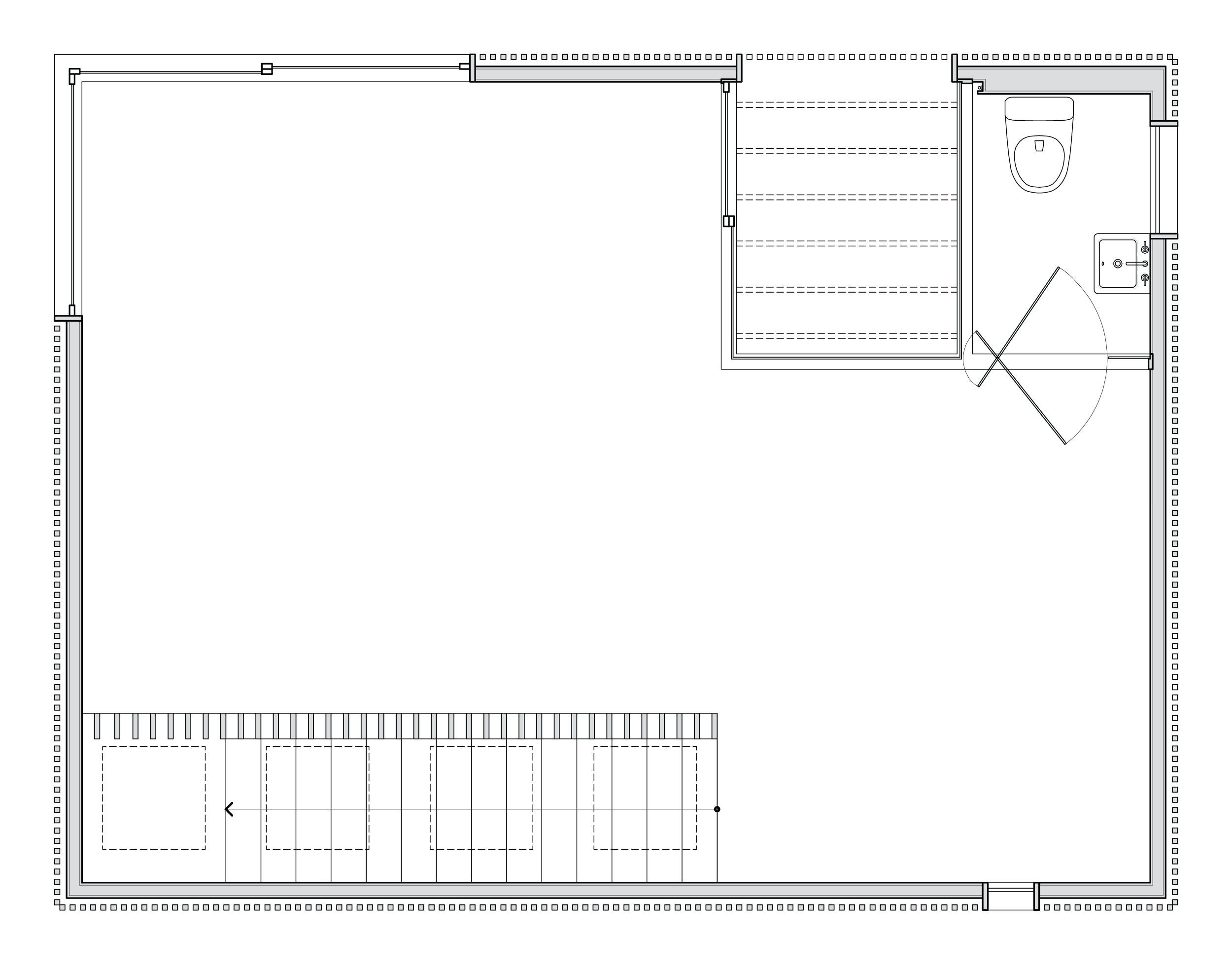  Second floor plan of the studio. 