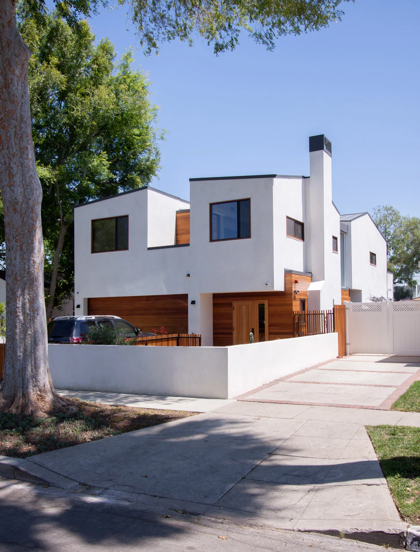 View of the house from the street. 