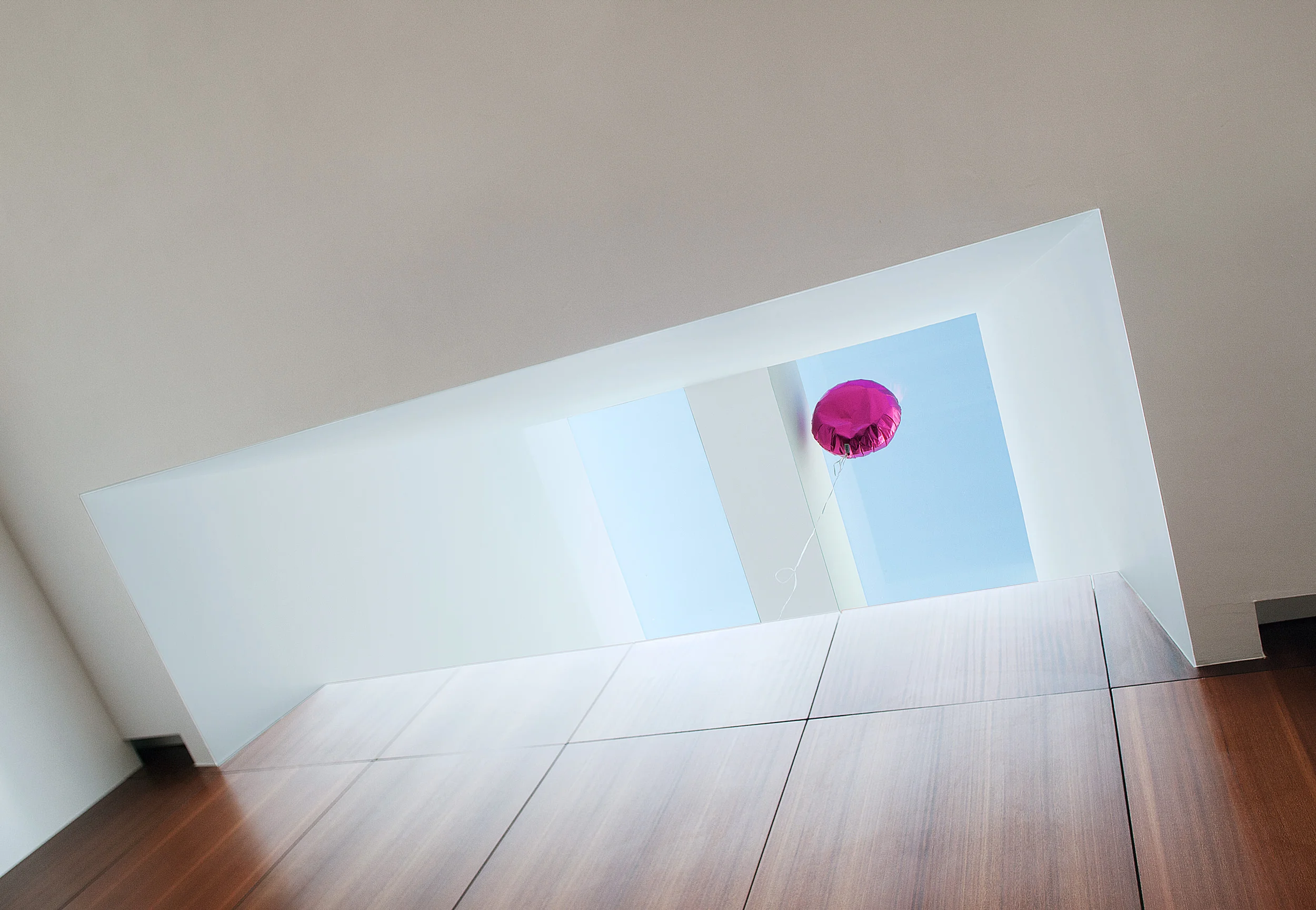View of the lightwell, which brings light into the center of the house.