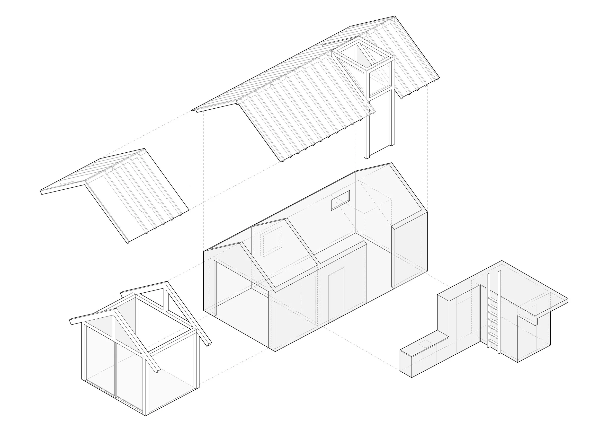 Lightwell Drawing Stuart ADU - Berkeley, Bay Area Detached ADU — Casey Hughes Architects